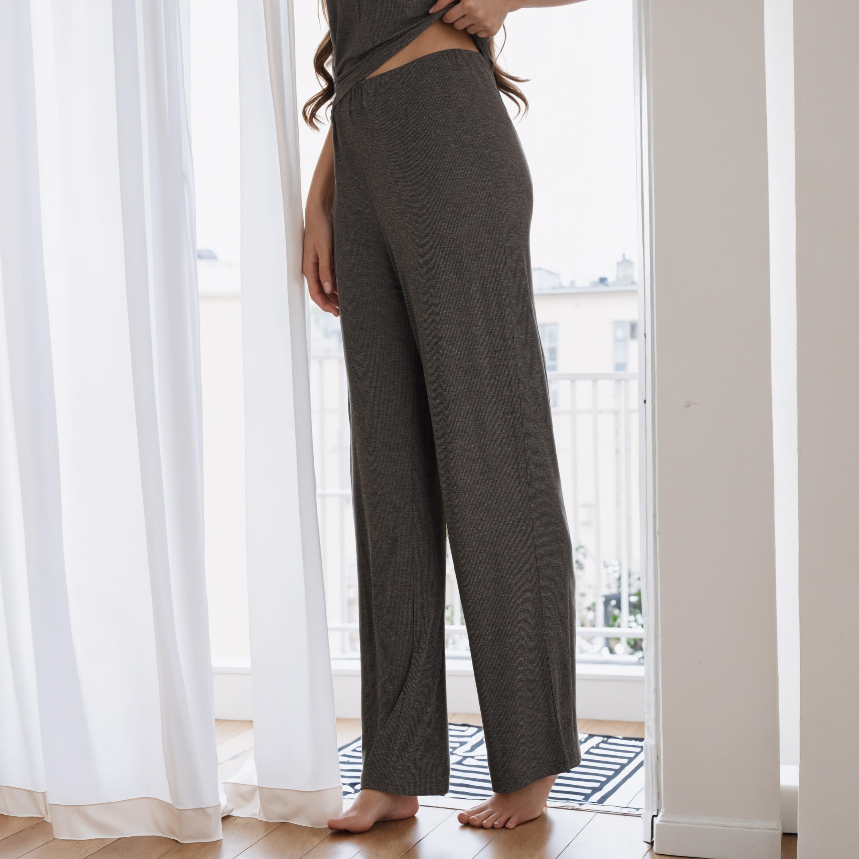 طقم بيجاما بارز الملمس-women-clothing-nightwear-pyjamas-longsets-image-3