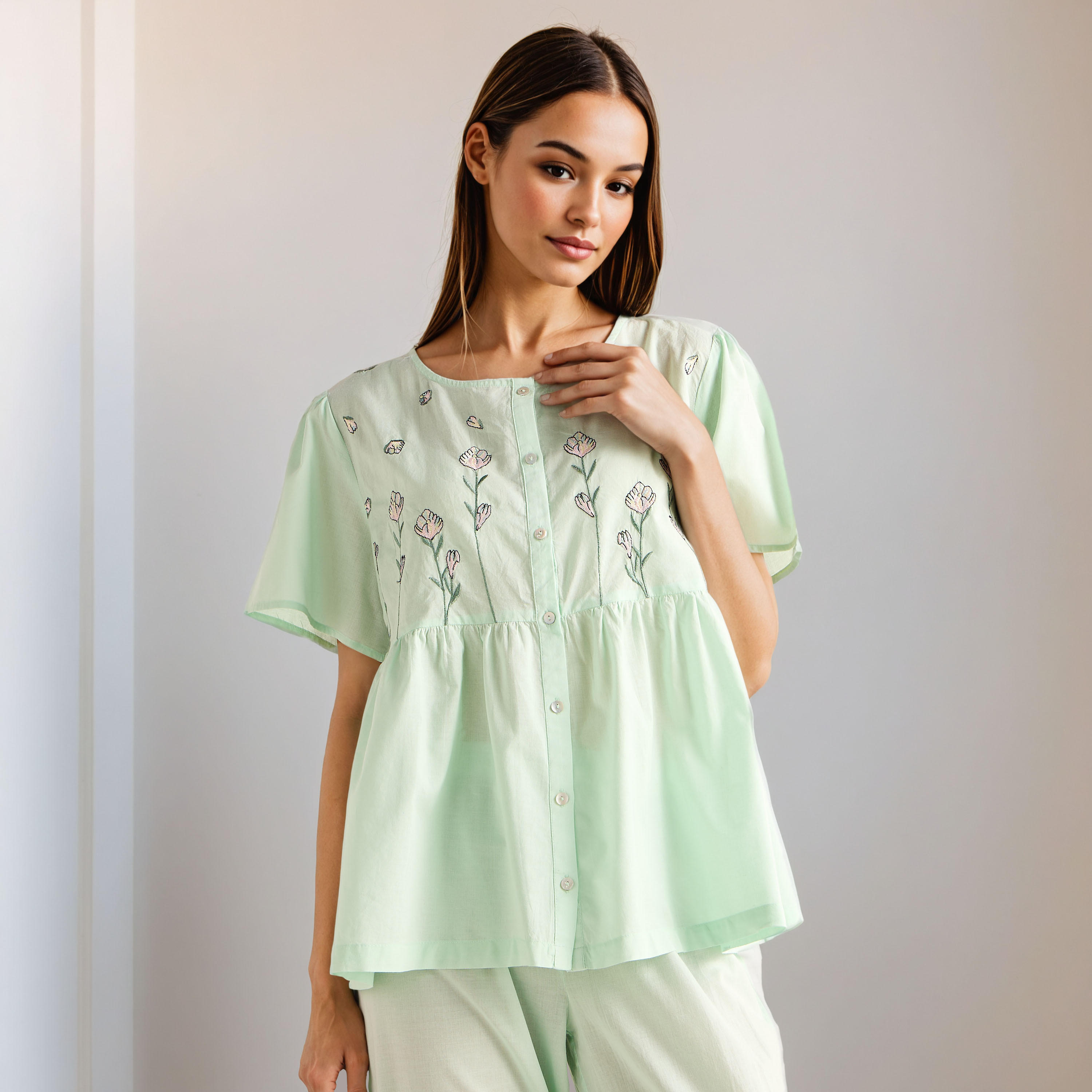 Embroidered Pyjama Set-women-clothing-nightwear-pyjamas-longsets-image-3