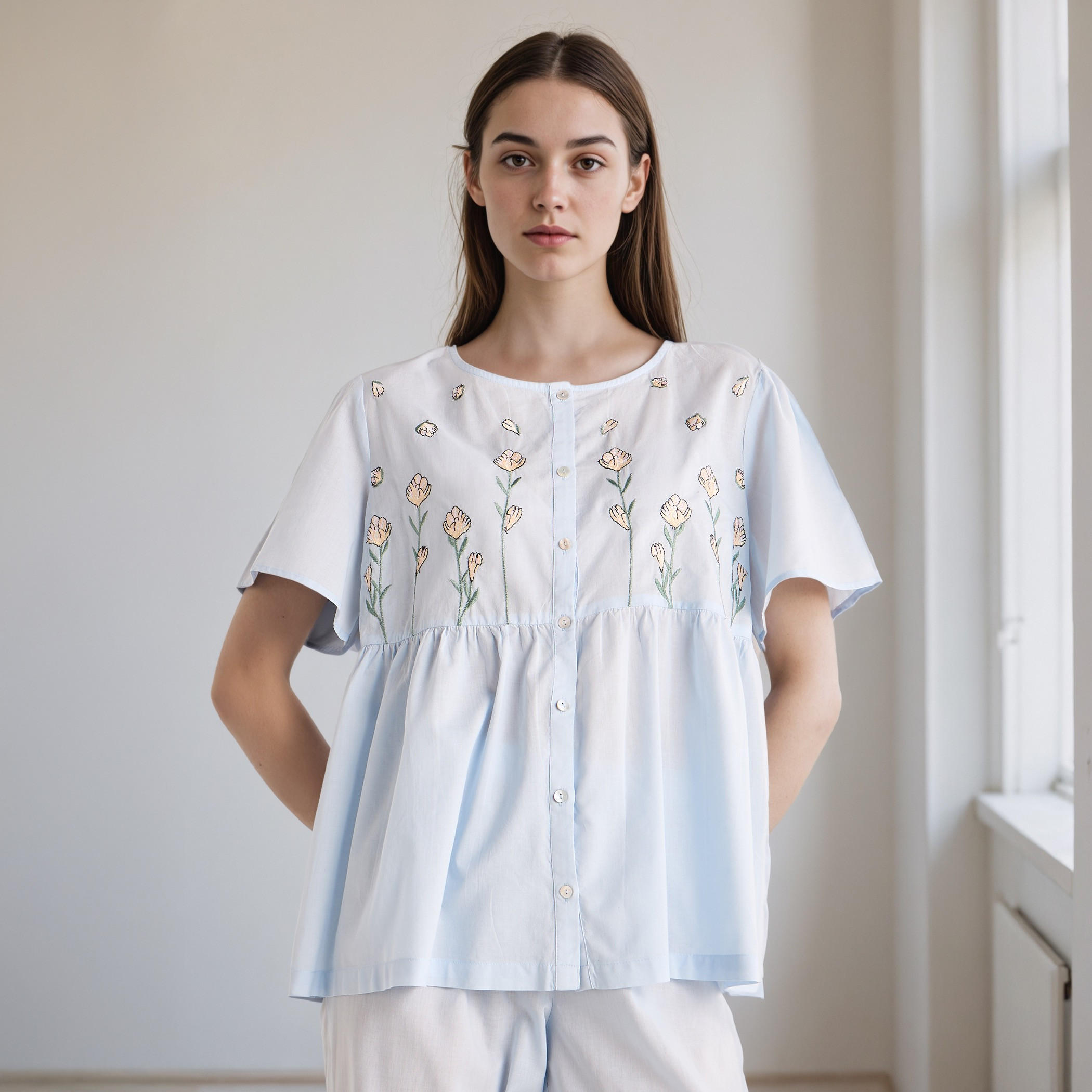 طقم بيجاما مطرز-women-clothing-nightwear-pyjamas-longsets-image-15