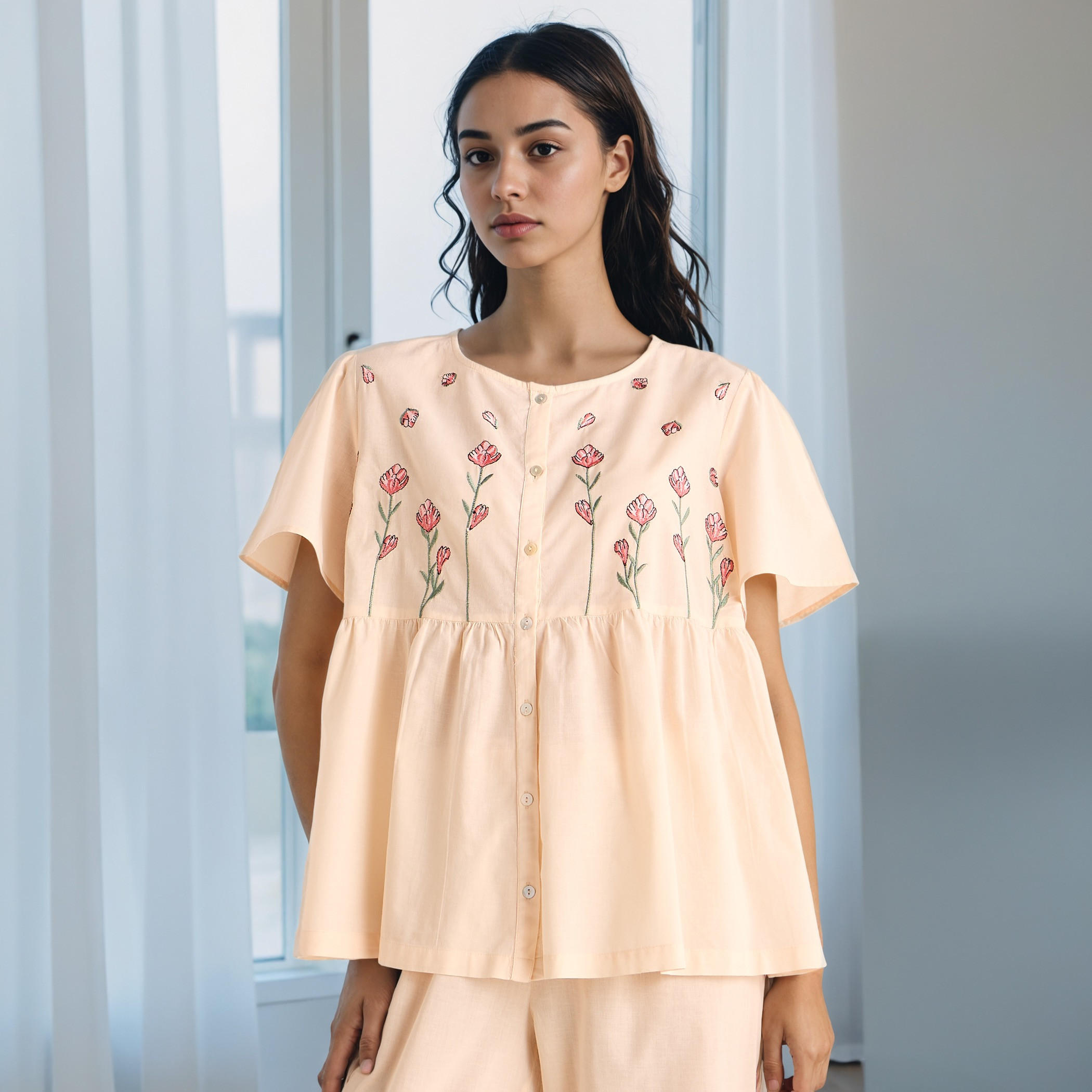 طقم بيجاما مطرز-women-clothing-nightwear-pyjamas-longsets-image-9