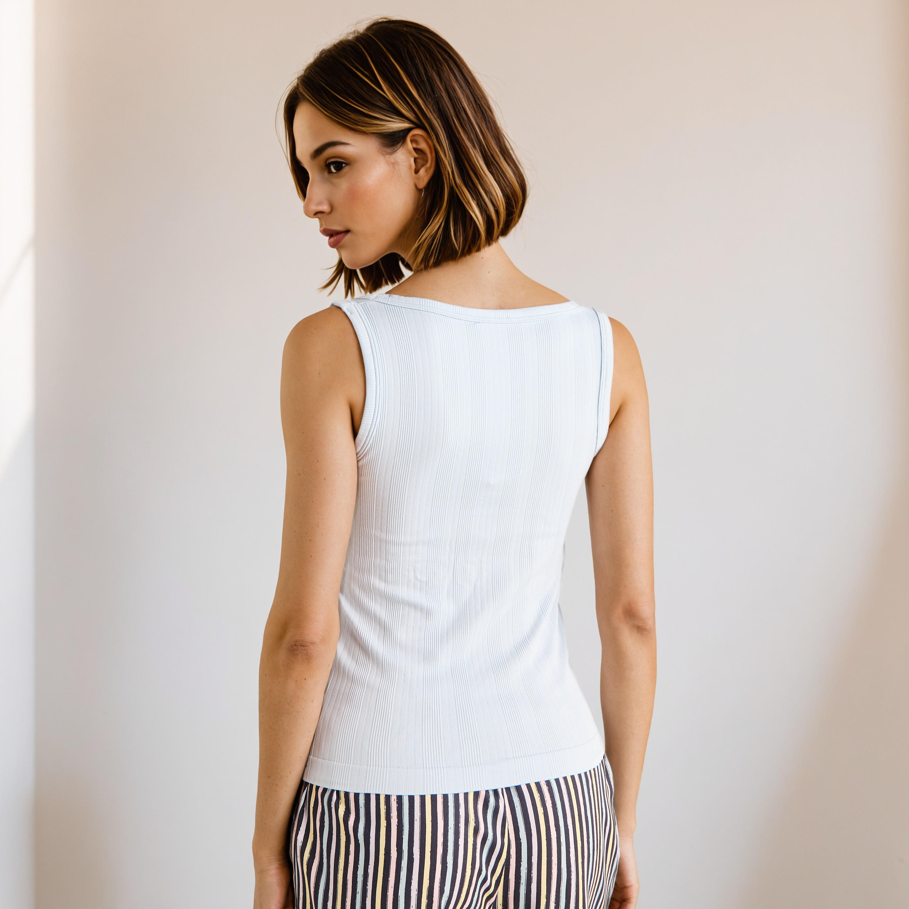 Ribbed Tank Top with Scoop Neck-women-clothing-tshirts-image-3