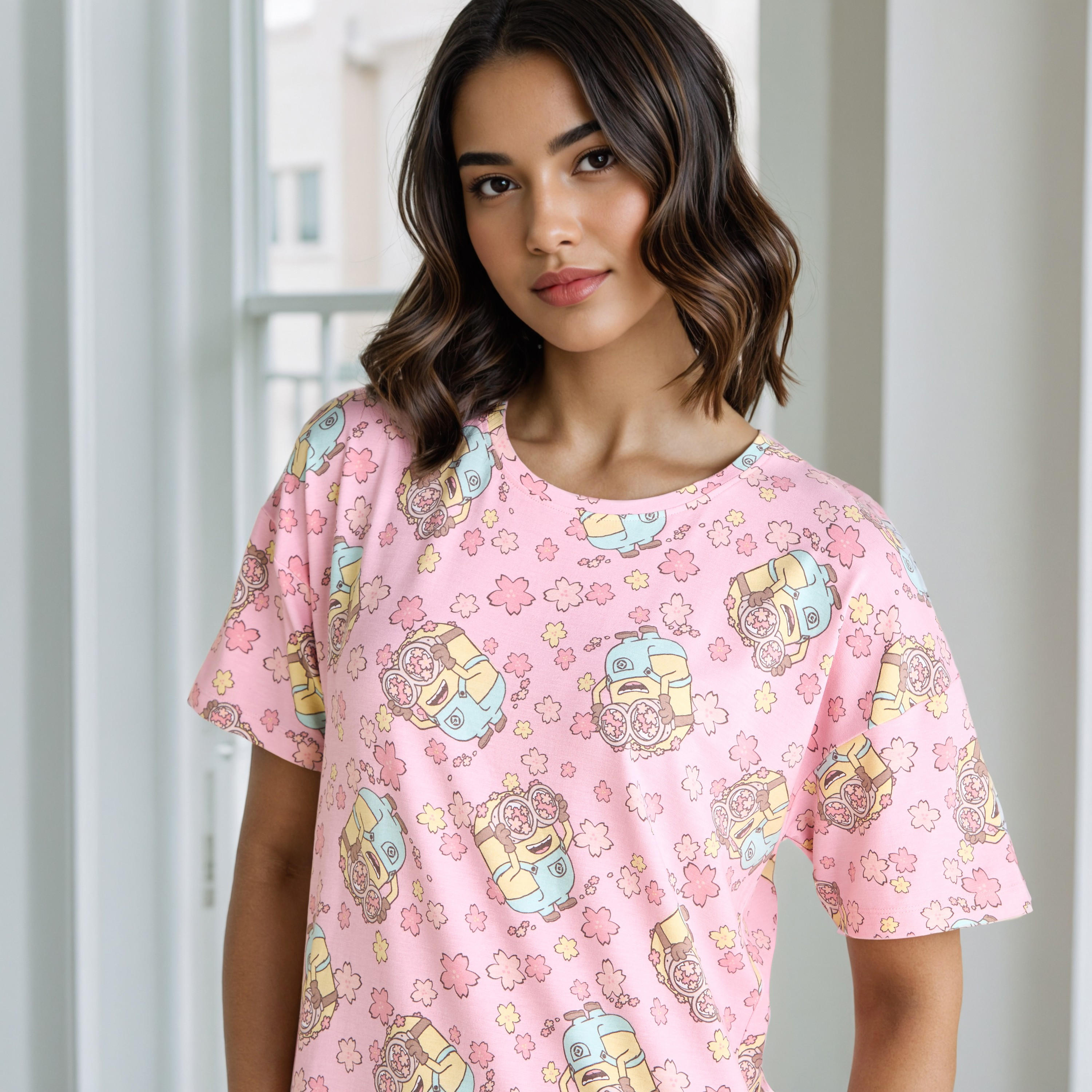 All-Over Minions Print Sleepshirt-women-clothing-nightwear-nighties-image-4