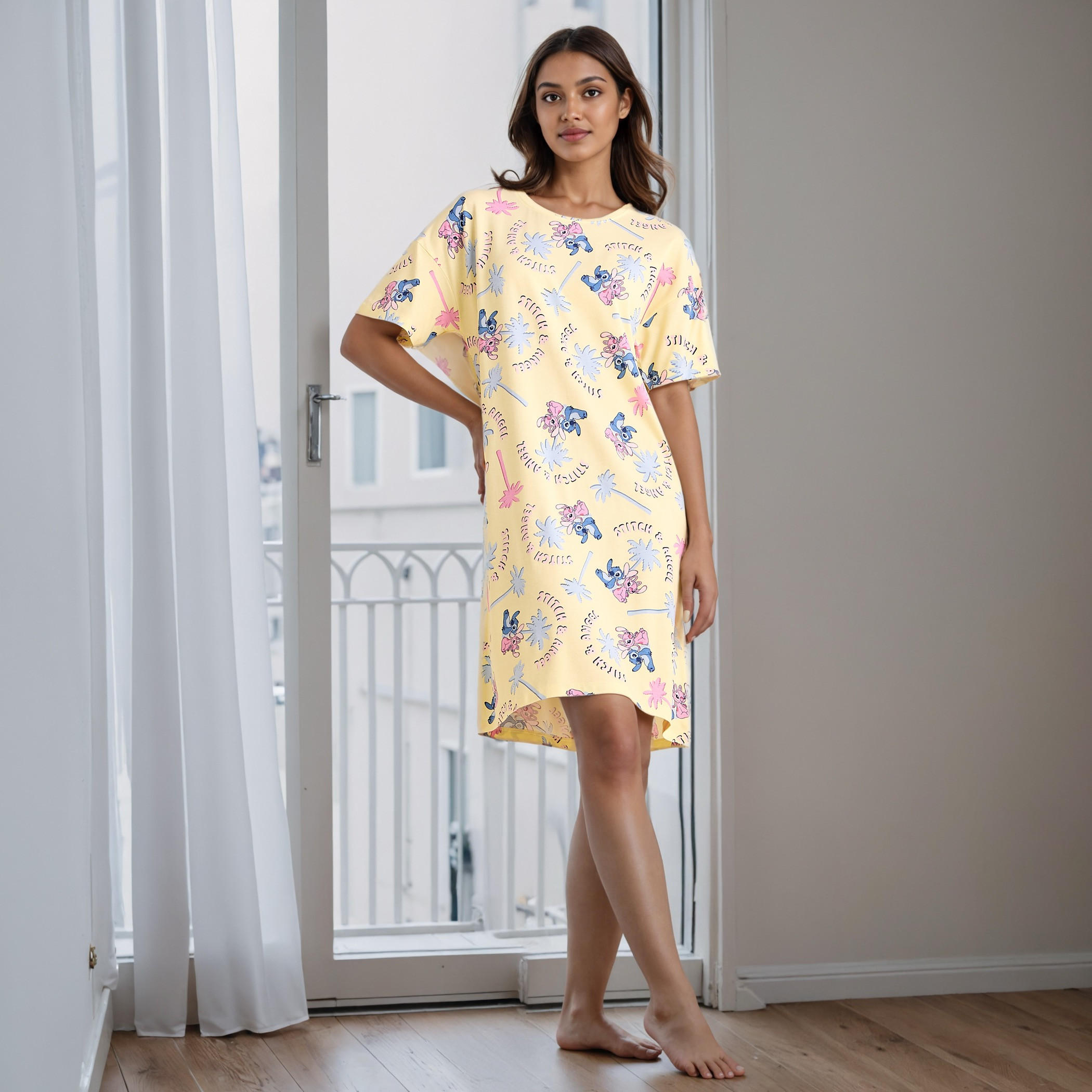 قميص نوم بطبعات ستيتش أند آنجل-women-clothing-nightwear-nighties-image-2
