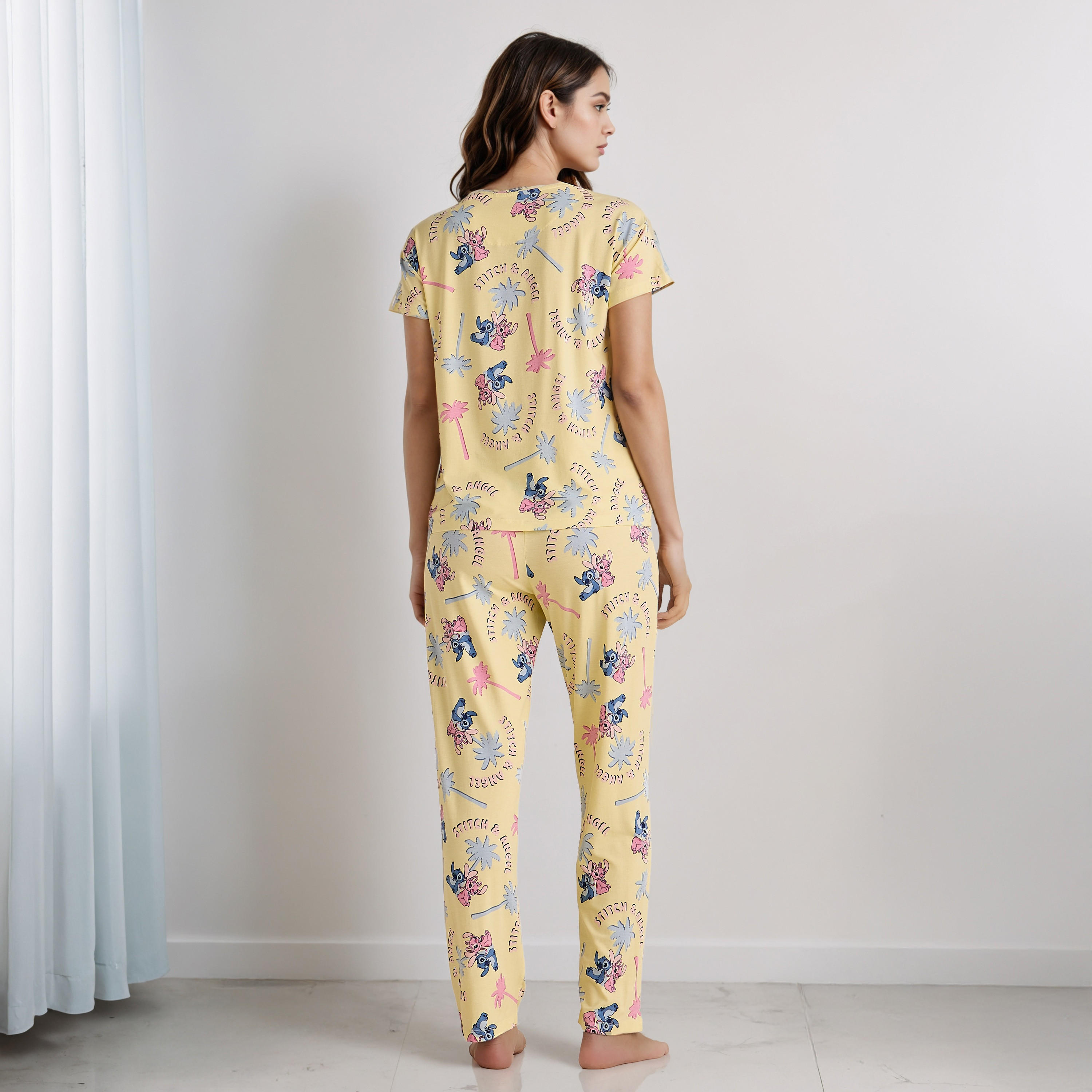 All-Over Stitch and Angel Print Pyjama Set-women-clothing-nightwear-pyjamas-longsets-image-4