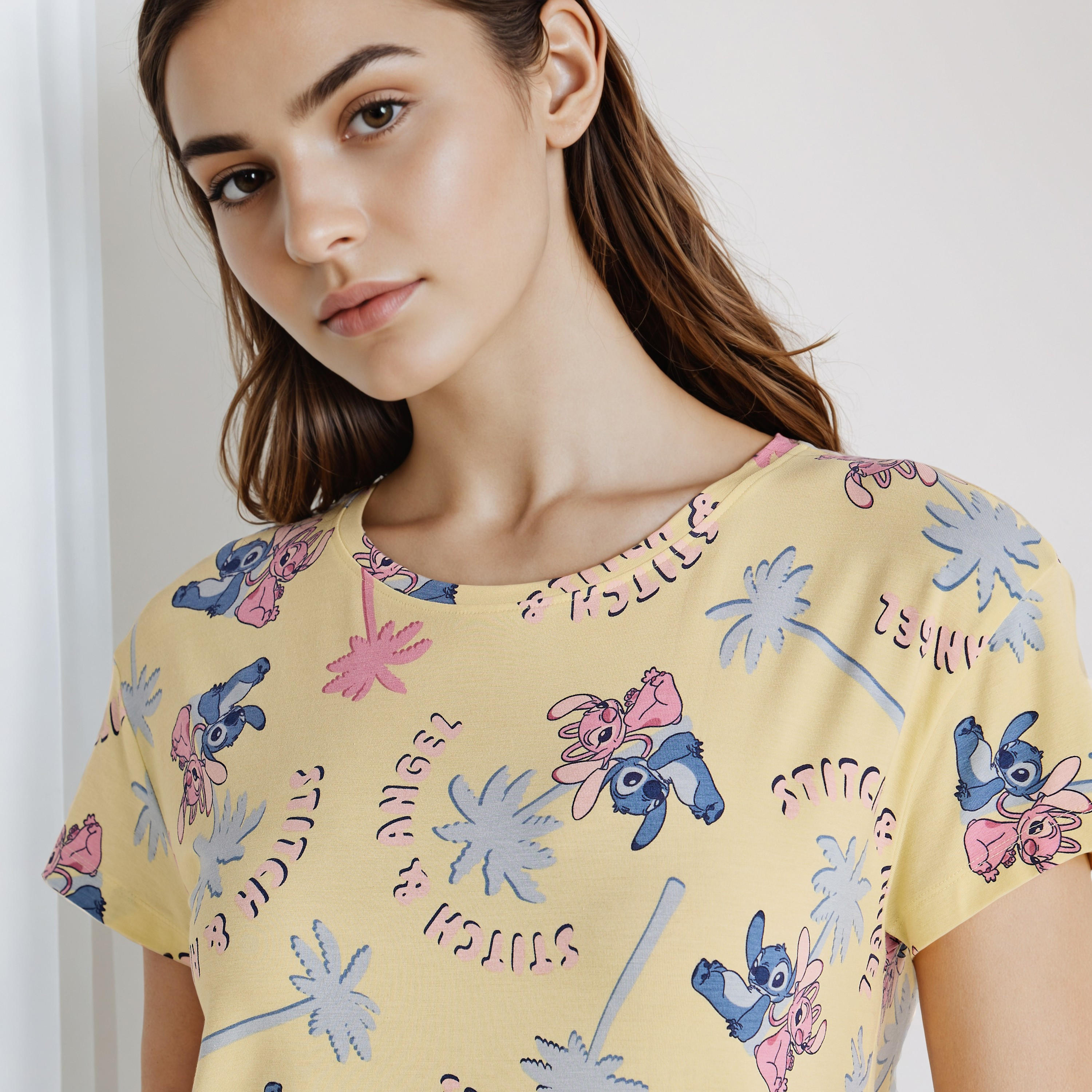 All-Over Stitch and Angel Print Pyjama Set-women-clothing-nightwear-pyjamas-longsets-image-5