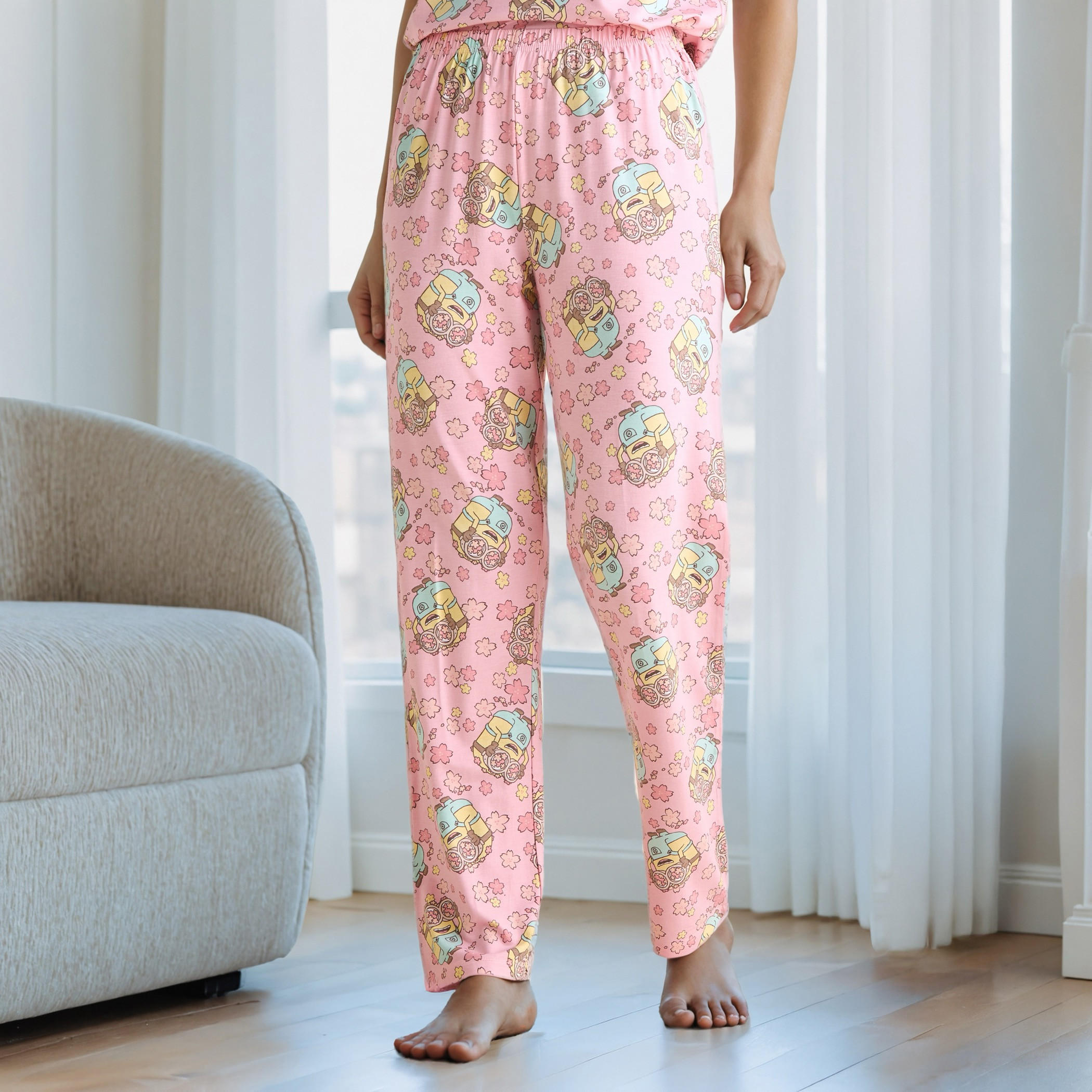 All-Over Minions Print Pyjama Set-women-clothing-nightwear-pyjamas-longsets-image-4