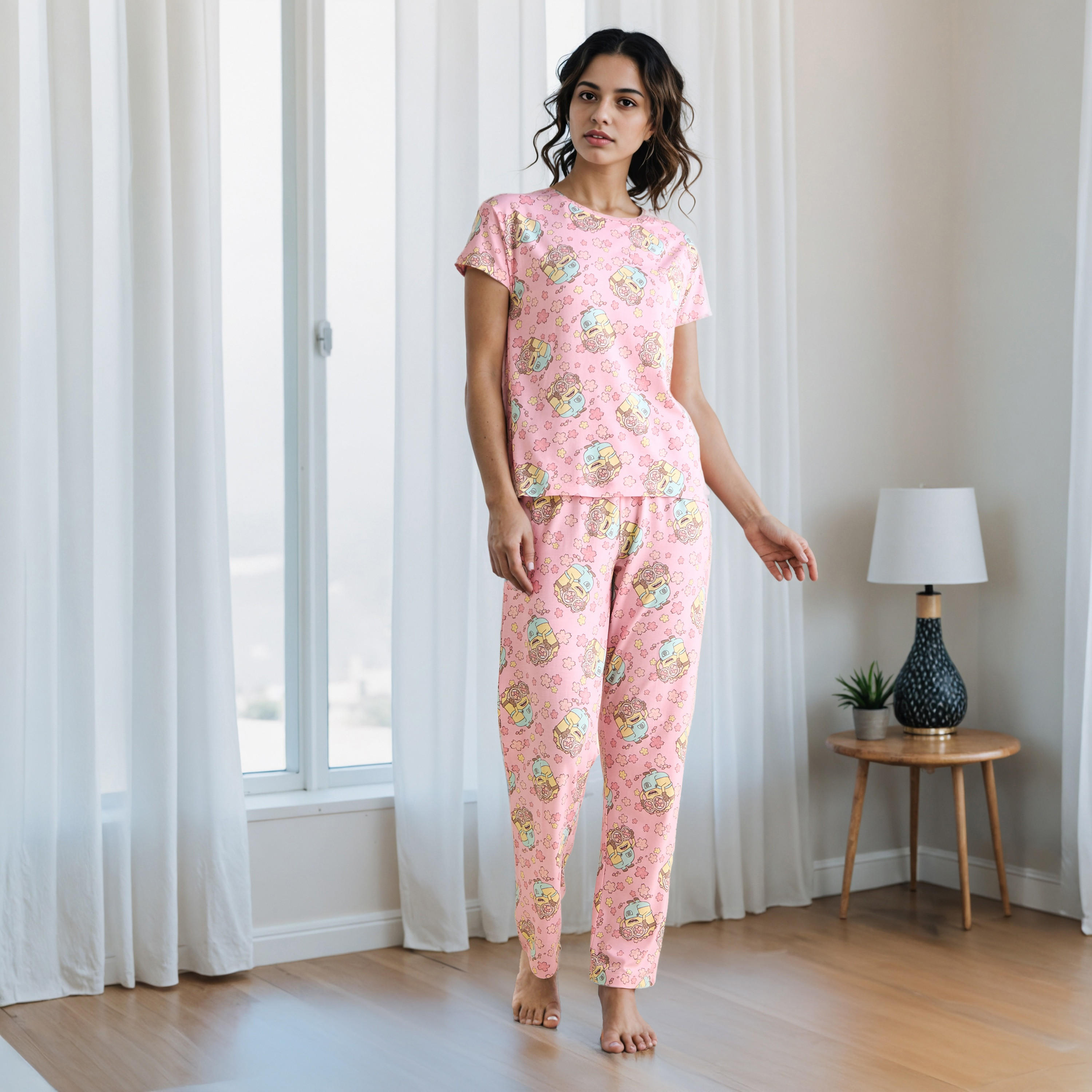 All-Over Minions Print Pyjama Set-women-clothing-nightwear-pyjamas-longsets-image-7