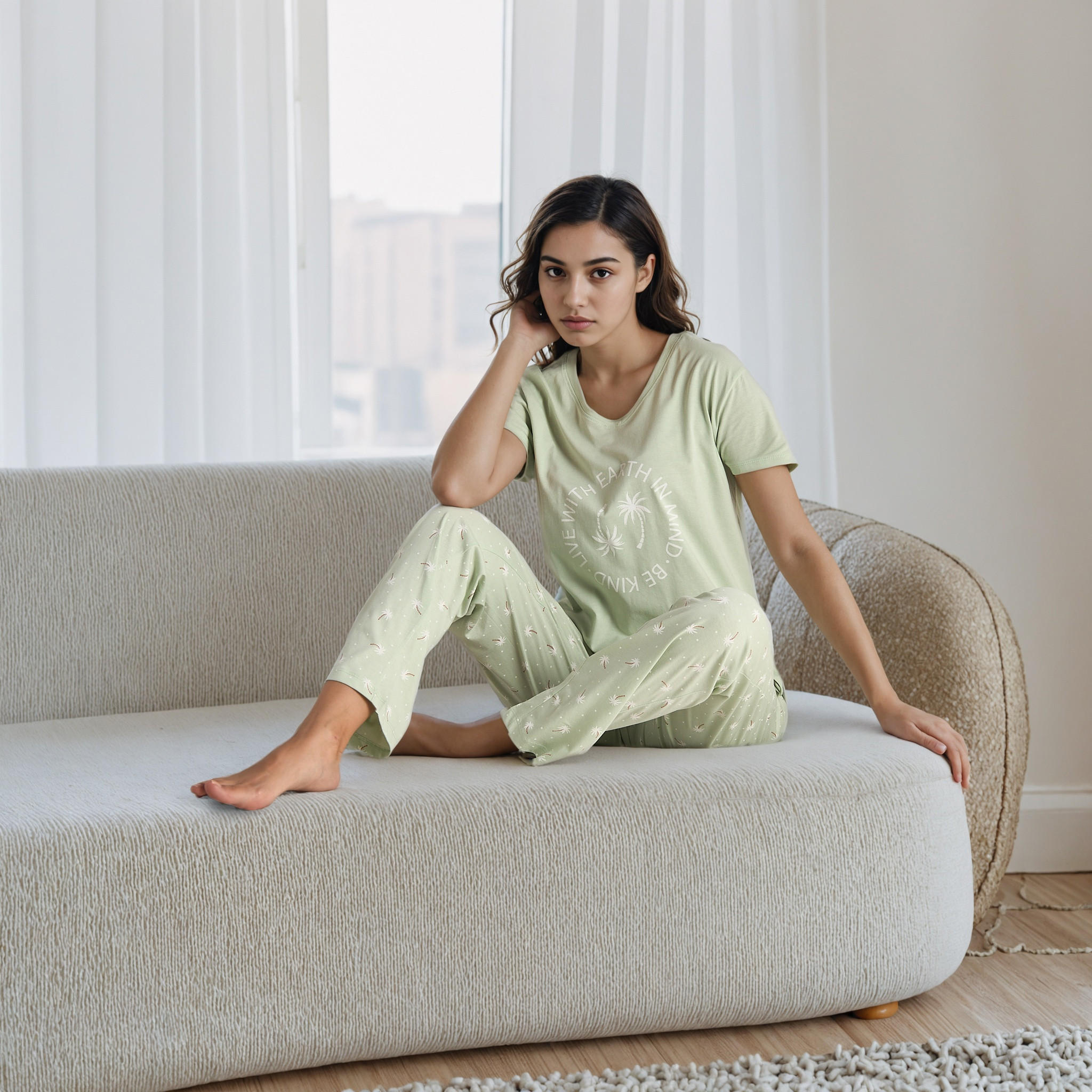 طقم بيجاما قطن بطبعات-women-clothing-nightwear-pyjamas-longsets-image-6
