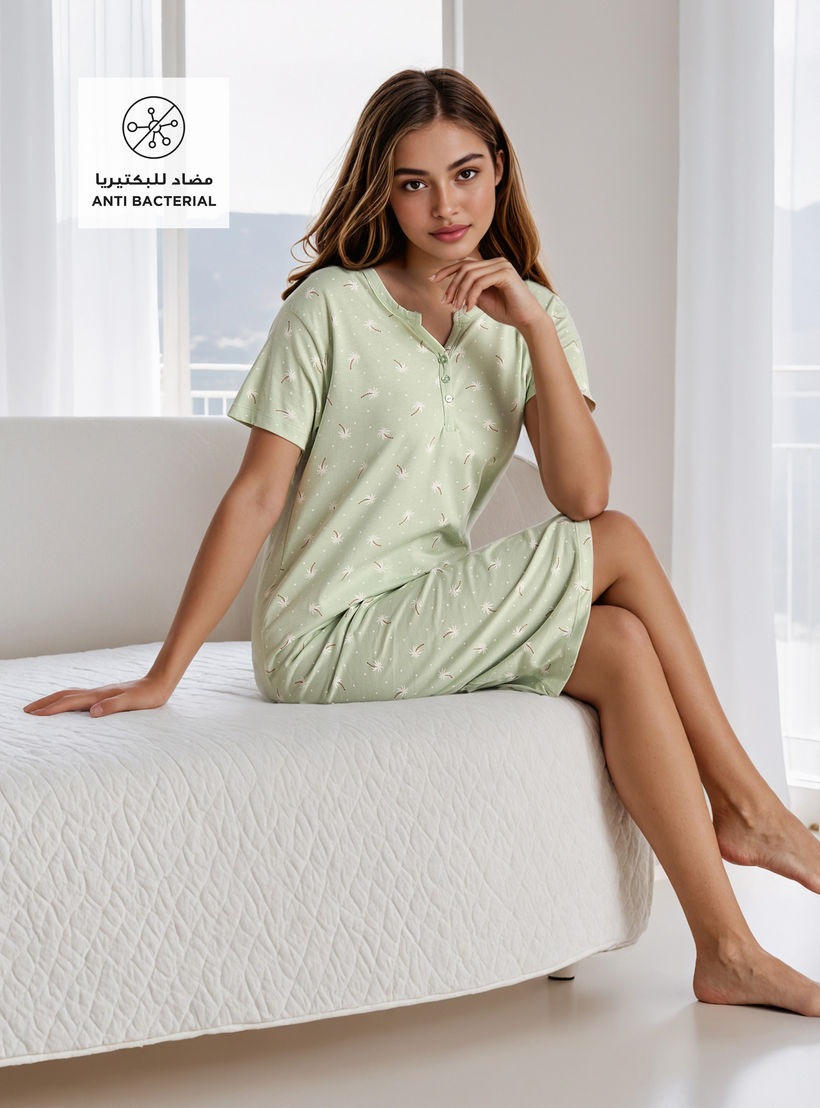 Printed Cotton Sleepshirt-women-clothing-nightwear-nighties-image-2
