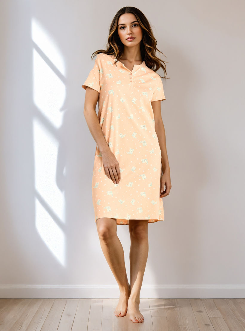 قميص نوم قطن بطبعات-women-clothing-nightwear-nighties-image-3