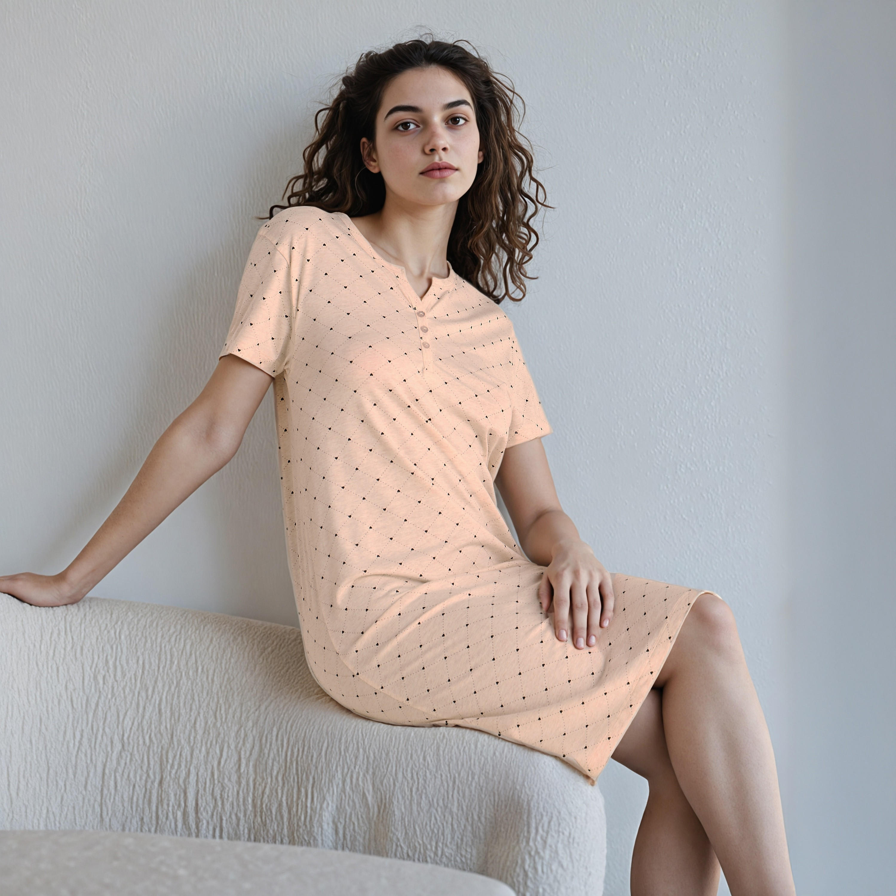 قميص نوم قطن بطبعات-women-clothing-nightwear-nighties-image-1