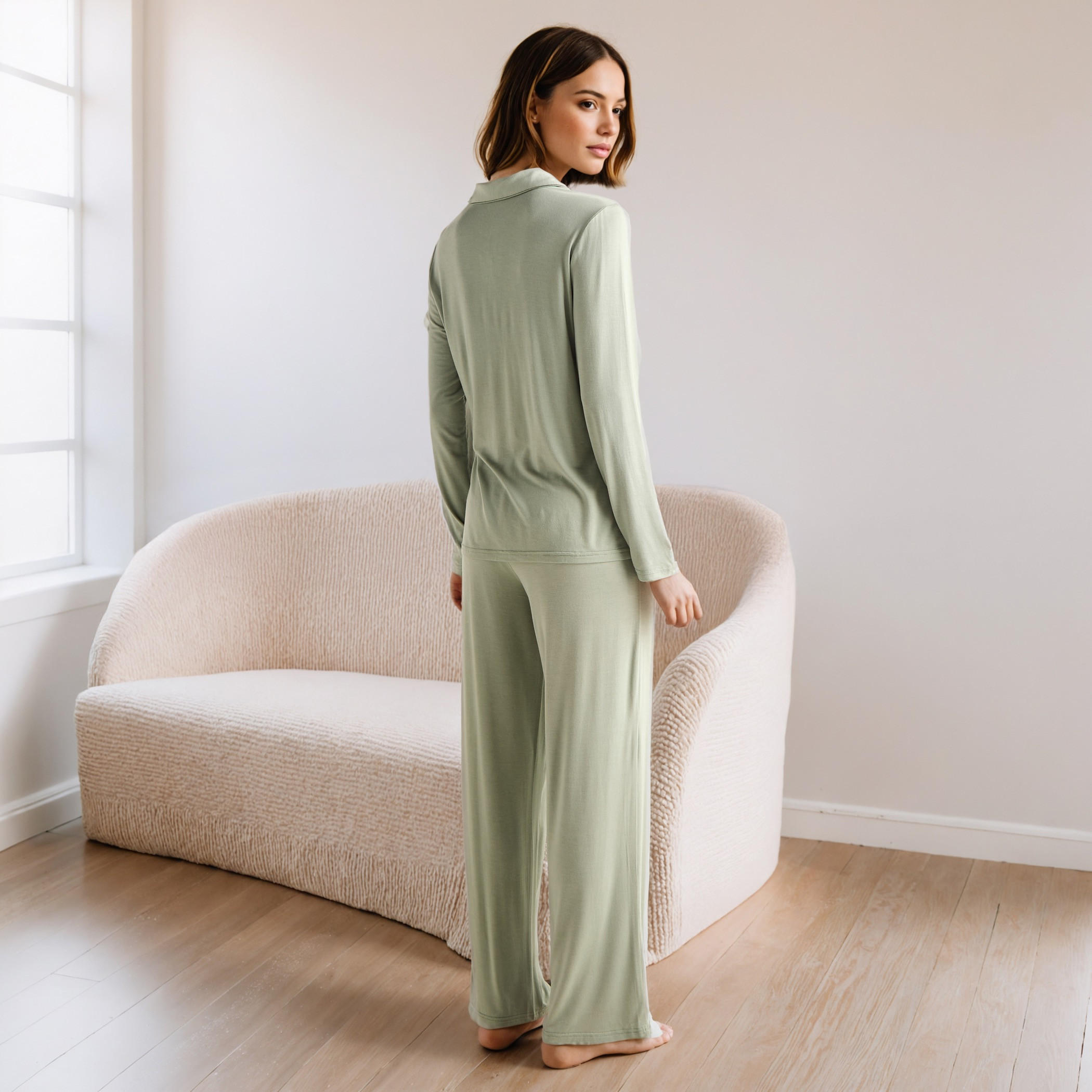 Long Sleeves Modal Blend Shirt and Pyjama Set-women-clothing-nightwear-pyjamas-longsets-image-3