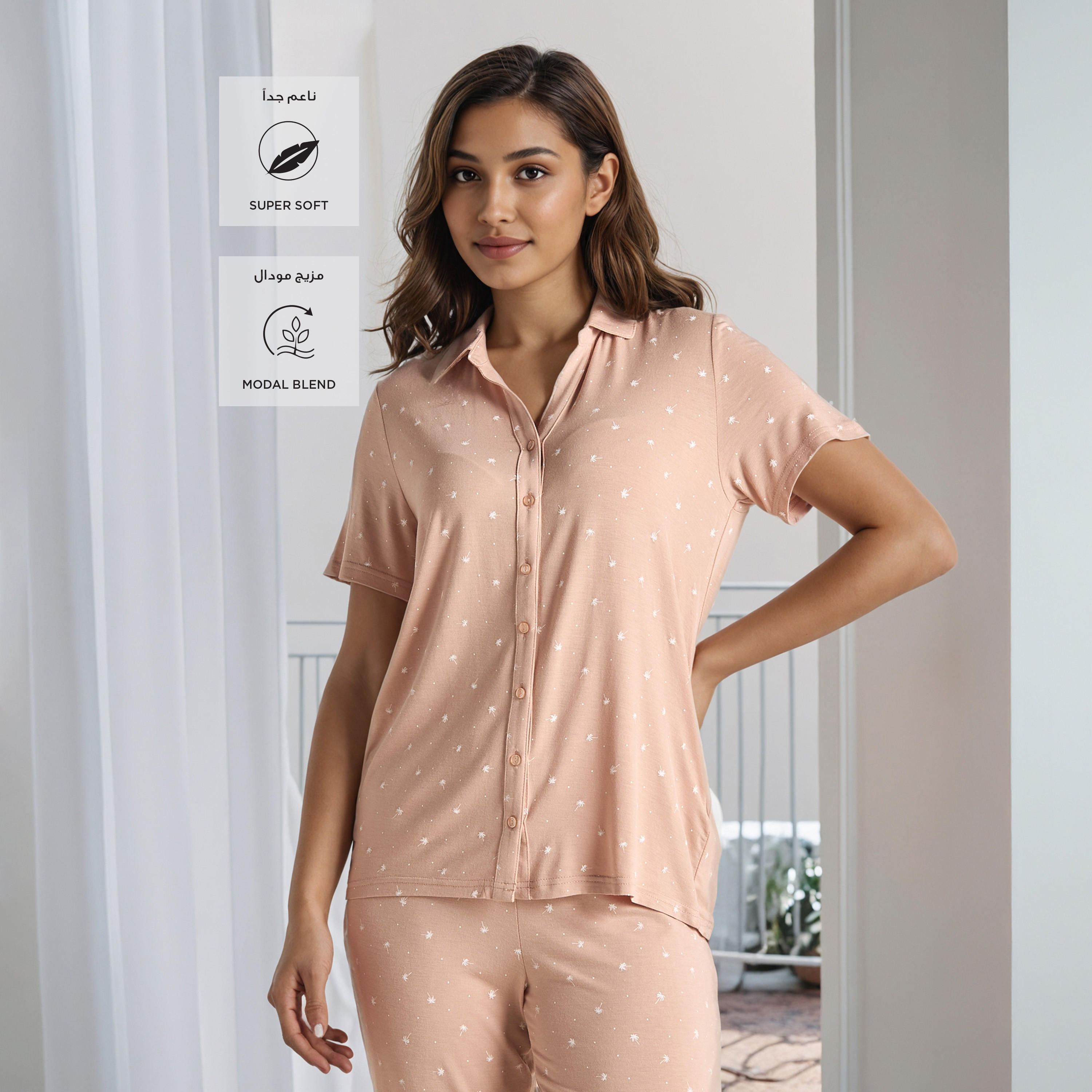 طقم بيجاما مودال بطبعات-women-clothing-nightwear-pyjamas-longsets-image-5