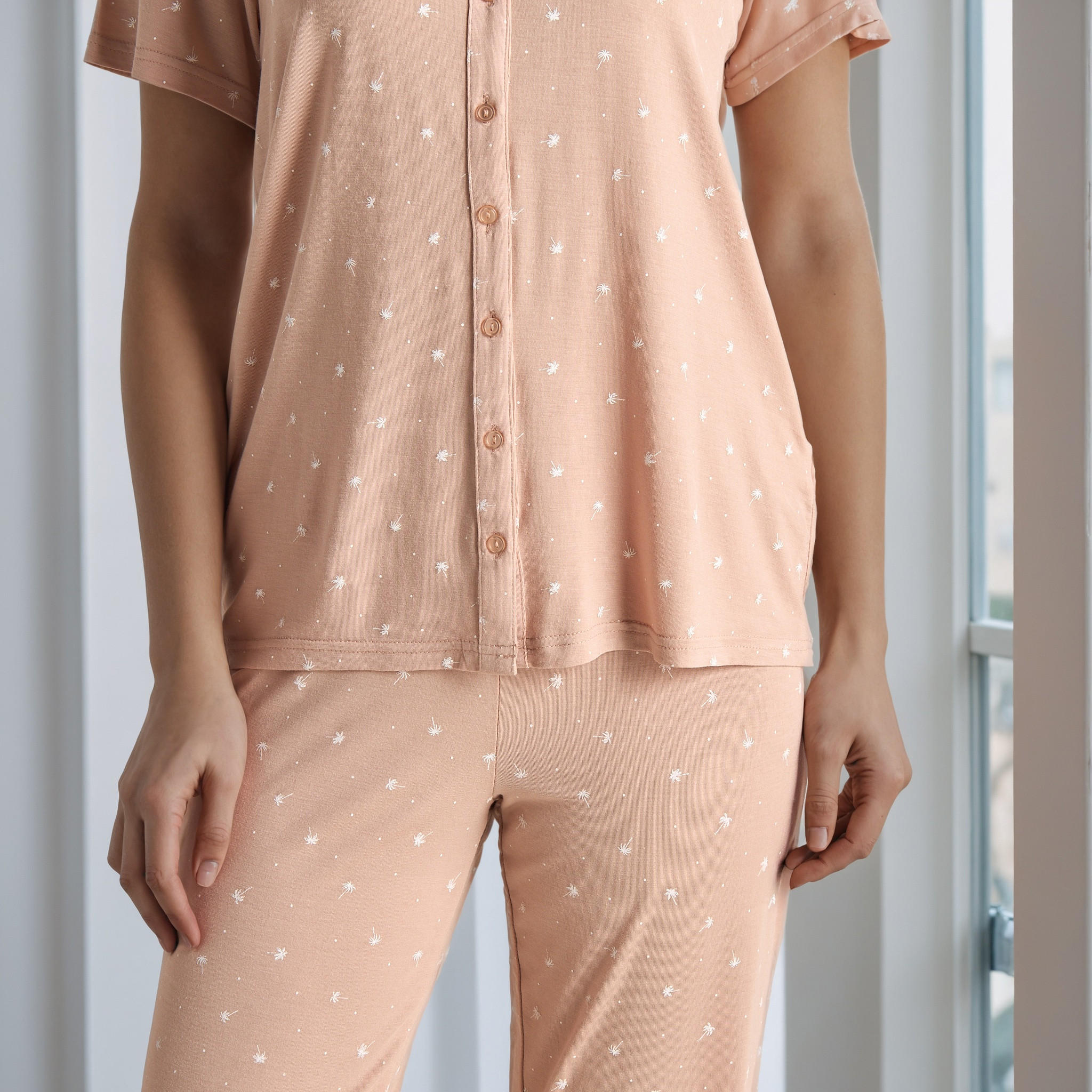 طقم بيجاما مودال بطبعات-women-clothing-nightwear-pyjamas-longsets-image-2