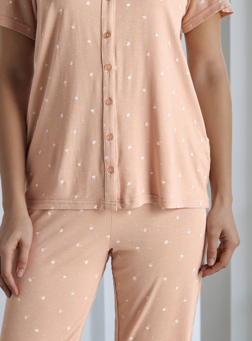 طقم بيجاما مودال بطبعات-women-clothing-nightwear-pyjamas-longsets-image-2