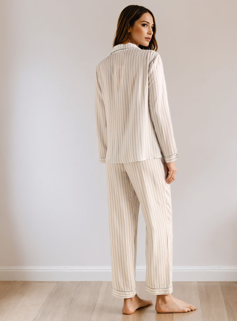 طقم بيجاما مقلم-women-clothing-nightwear-pyjamas-longsets-image-3