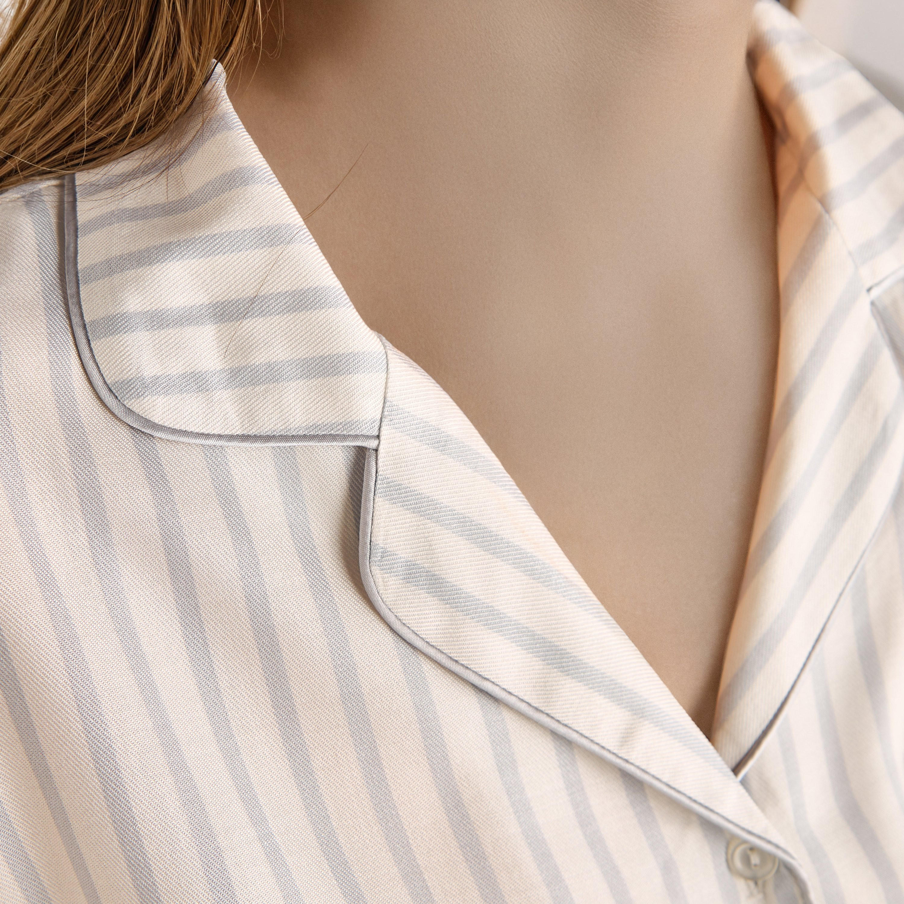 طقم بيجاما مقلم-women-clothing-nightwear-pyjamas-longsets-image-1
