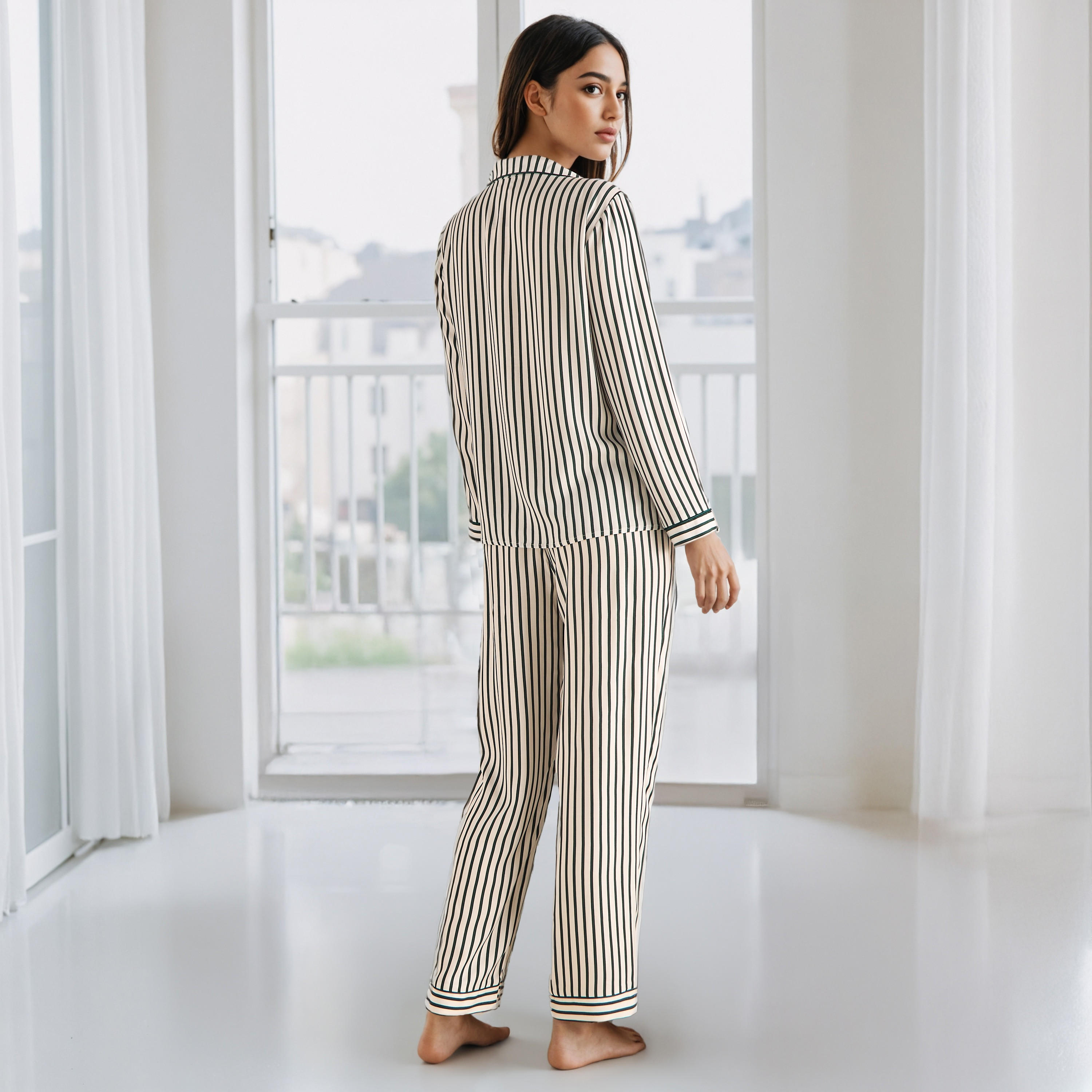 Striped Pyjama Set-women-clothing-nightwear-pyjamas-longsets-image-3