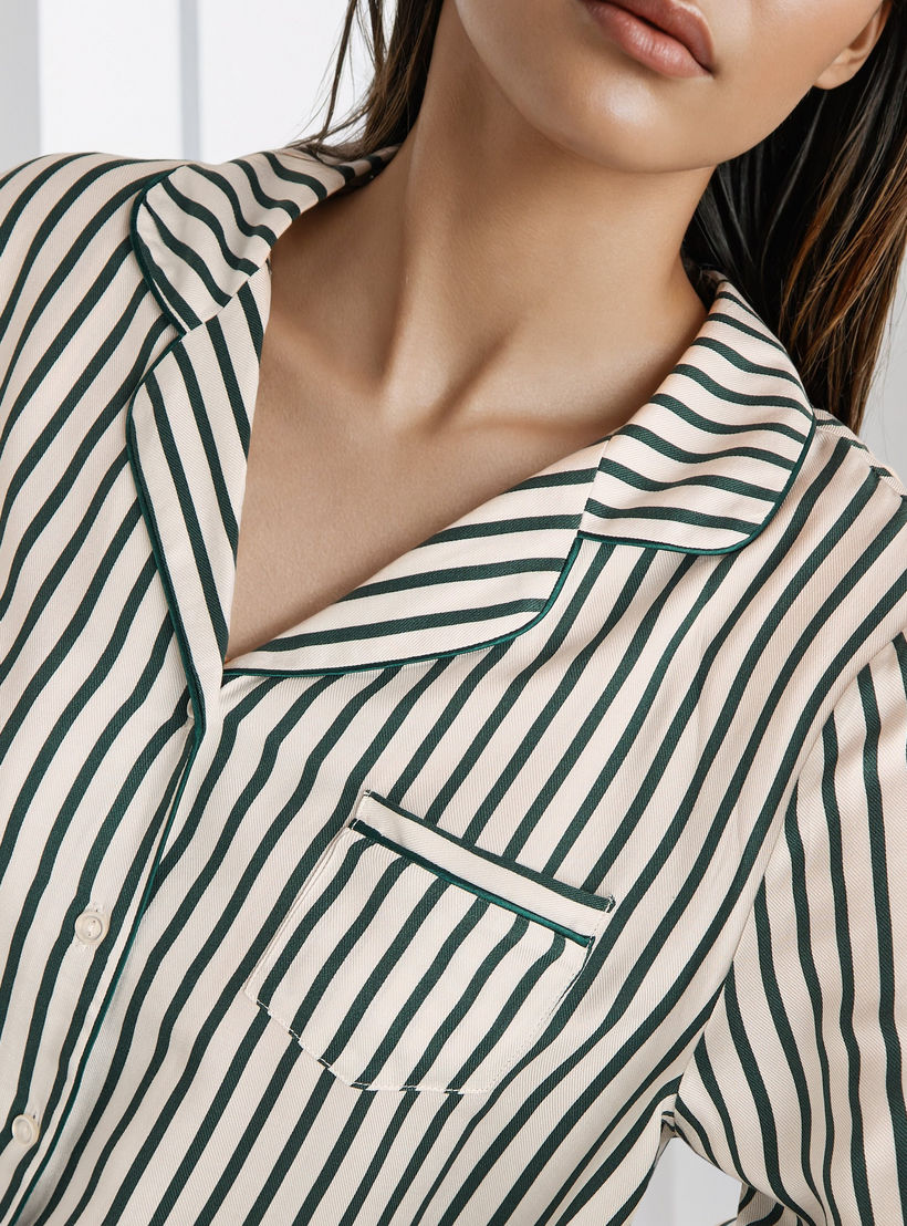 طقم بيجاما مقلم-women-clothing-nightwear-pyjamas-longsets-image-1