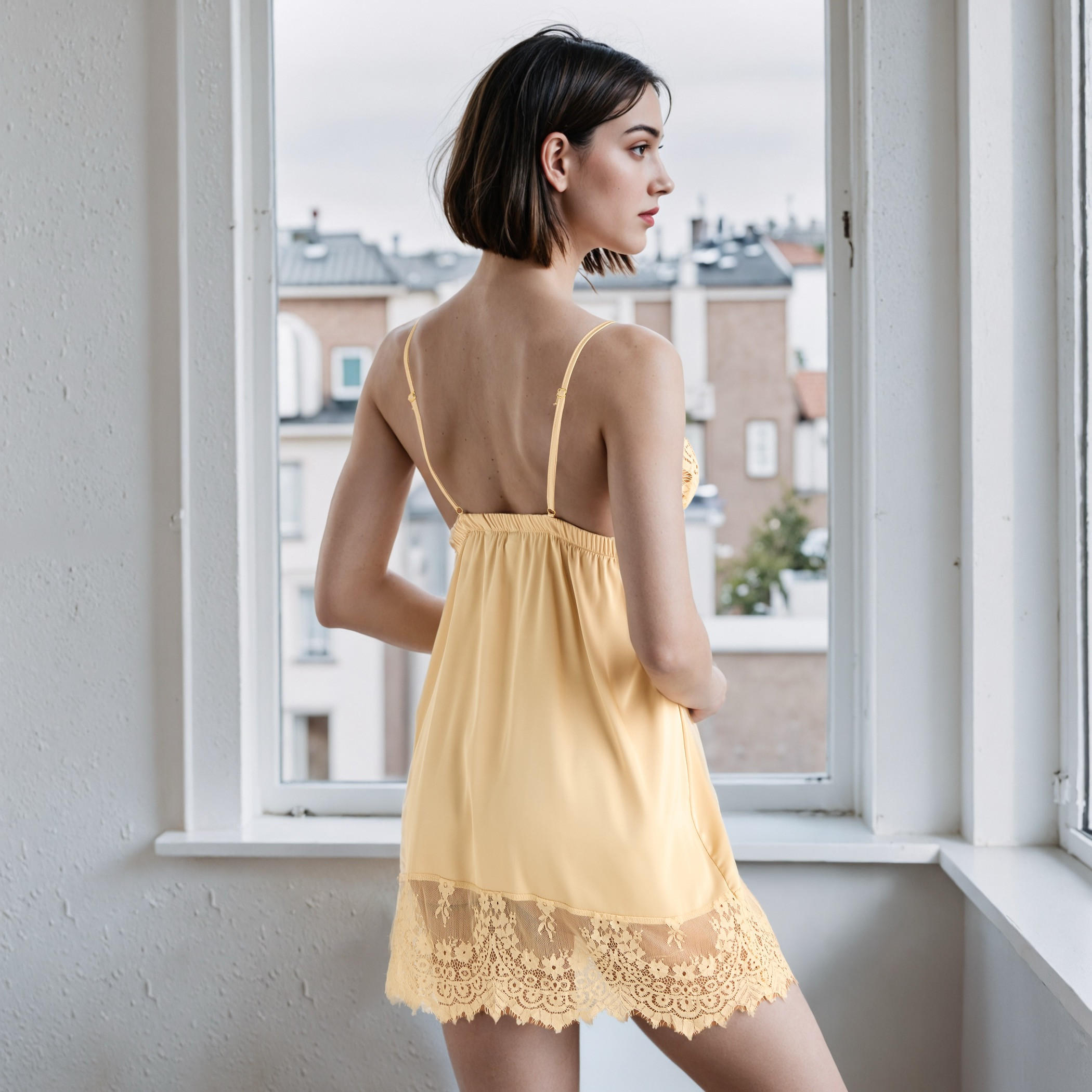 Lace Panel Babydoll with Thongs-women-clothing-lingerie-babydollsandbodysuits-image-2