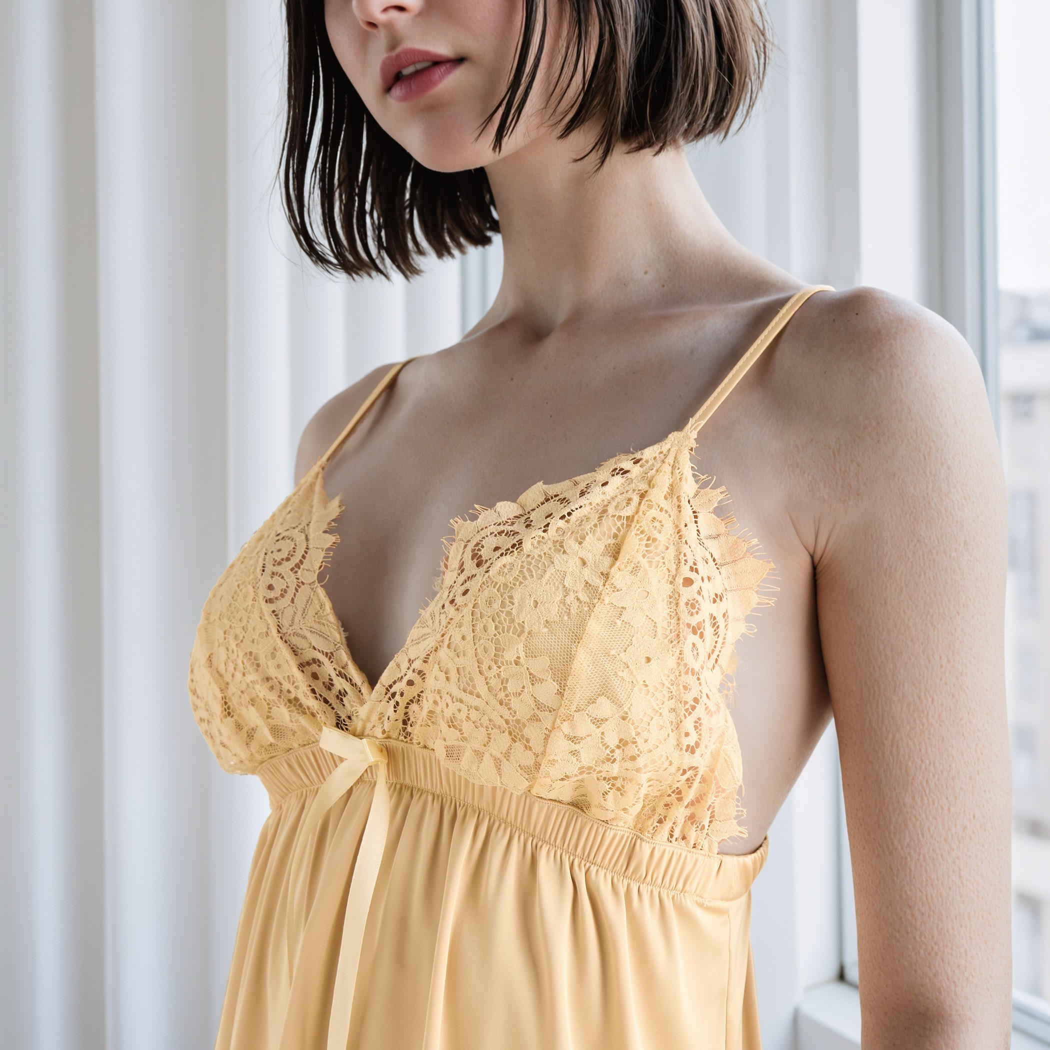 Lace Panel Babydoll with Thongs-women-clothing-lingerie-babydollsandbodysuits-image-6