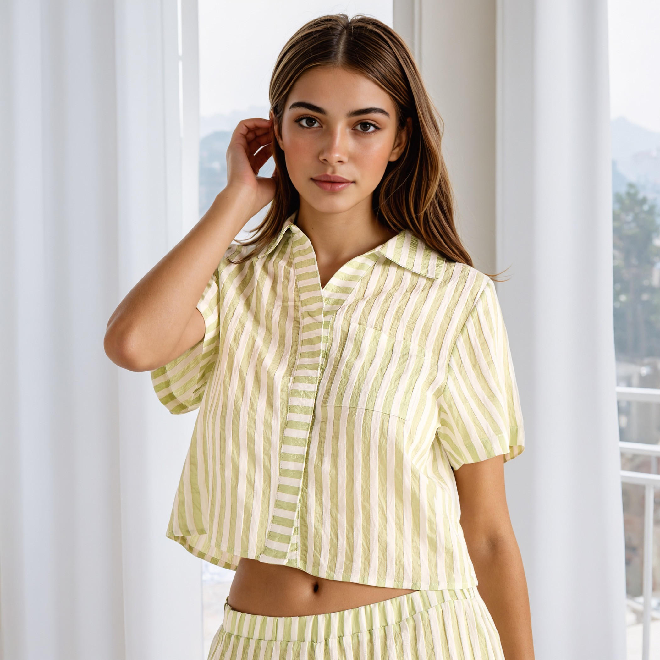 Striped Pyjama Set-women-clothing-nightwear-pyjamas-longsets-image-2