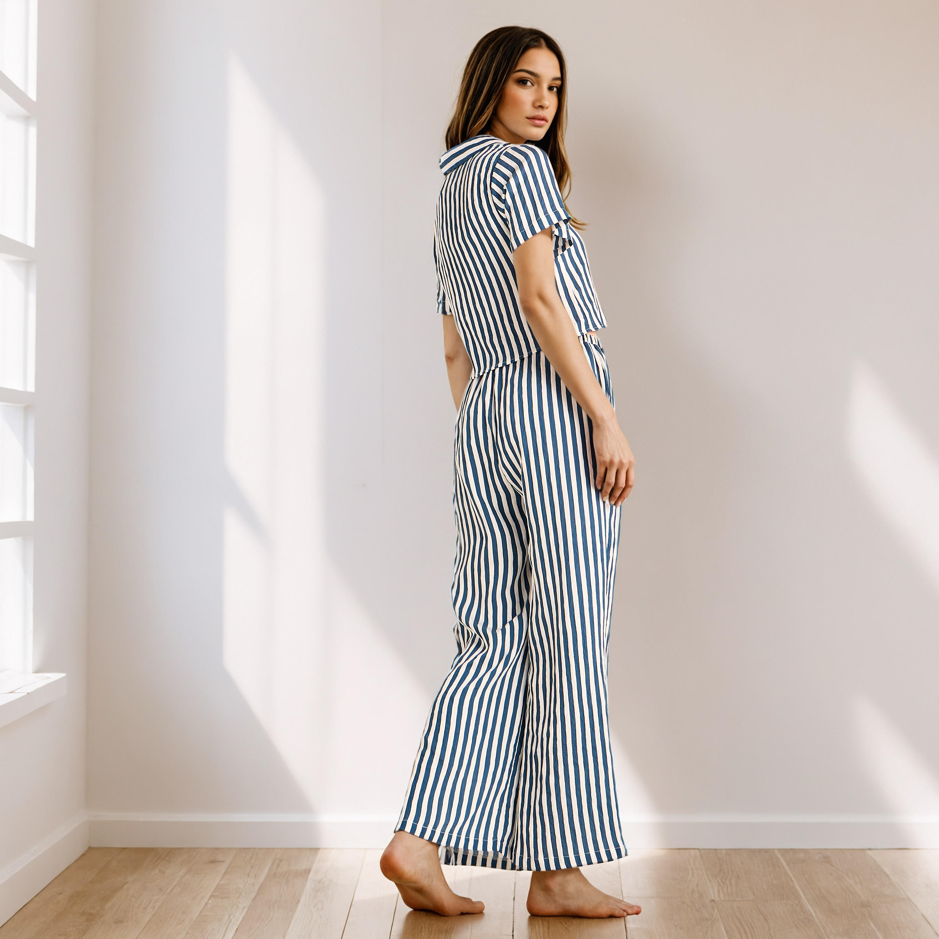 Striped Pyjama Set-women-clothing-nightwear-pyjamas-longsets-image-3