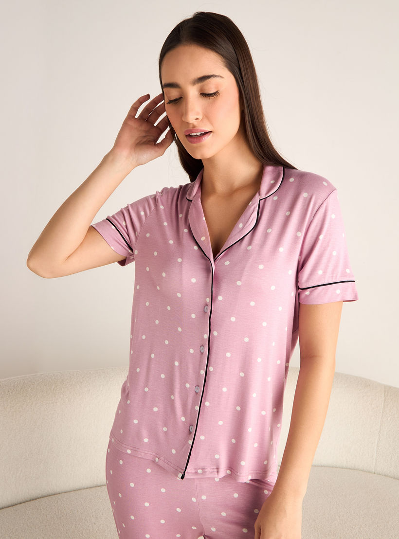 Pyjama Set Button-Down Shirt and Pants-women-clothing-nightwear-pyjamas-longsets-image-3