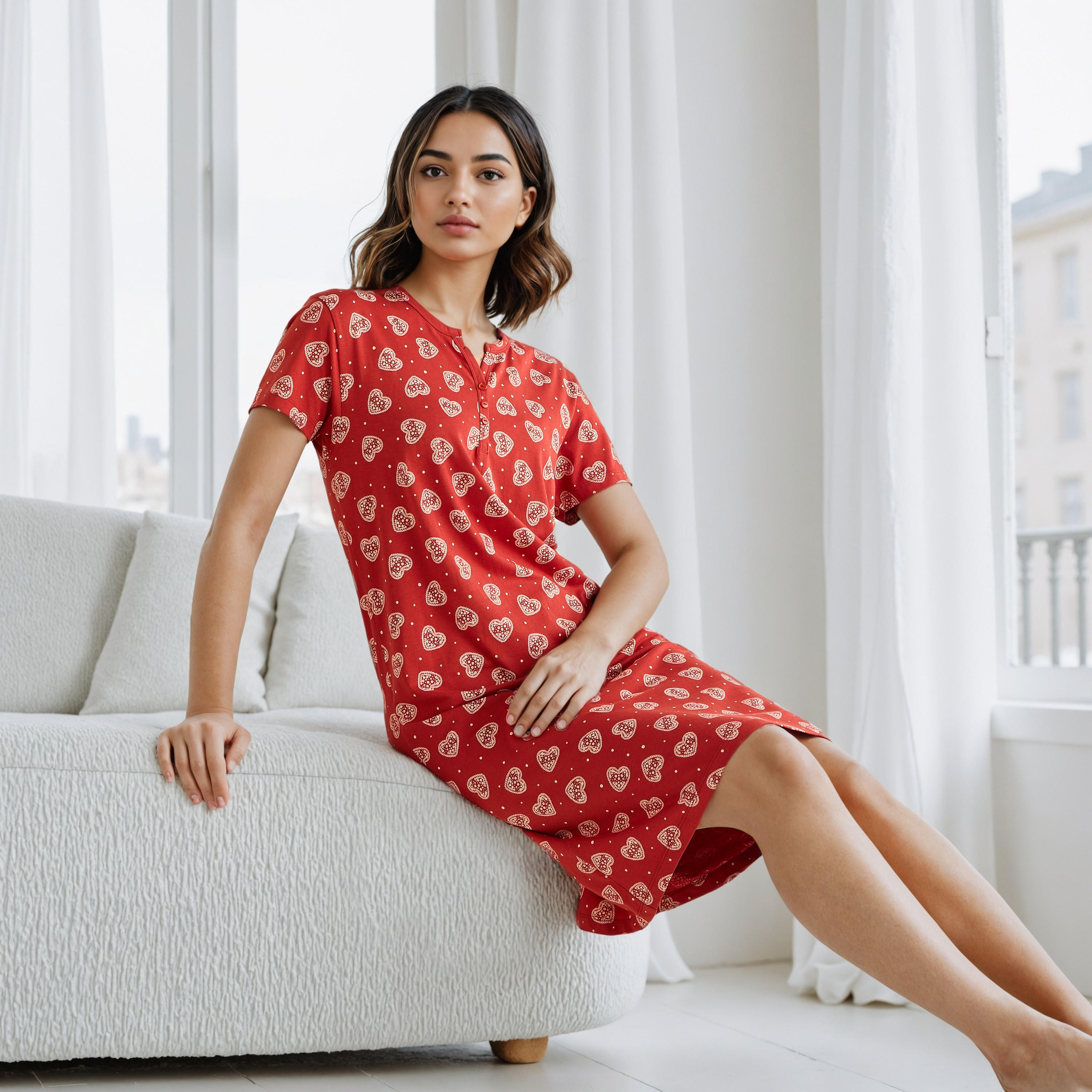فستان نوم قطن بطبعات-women-clothing-nightwear-nighties-image-2