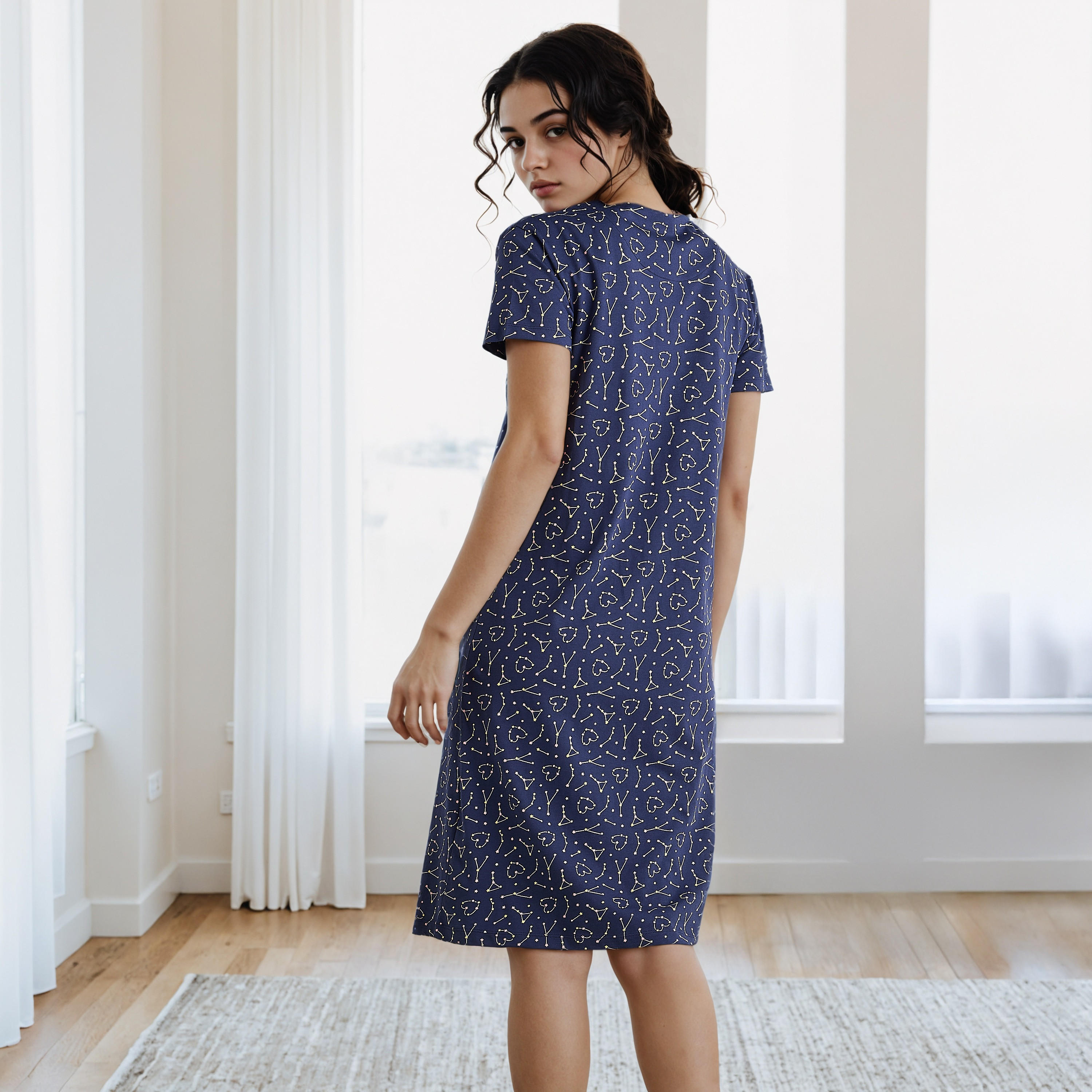 فستان نوم قطن بطبعات-women-clothing-nightwear-nighties-image-3