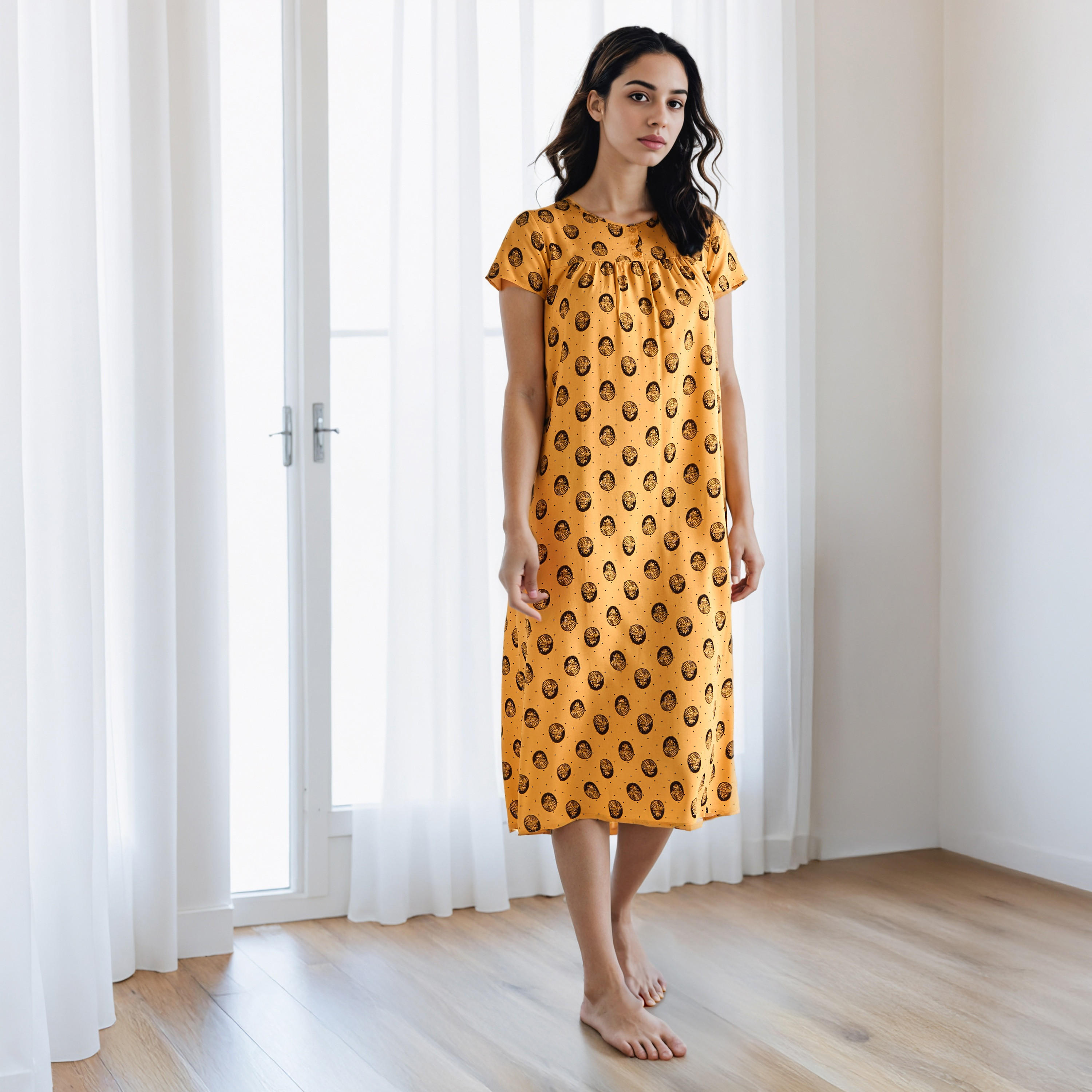 Printed Viscose Night Dress-women-clothing-nightwear-nighties-image-5