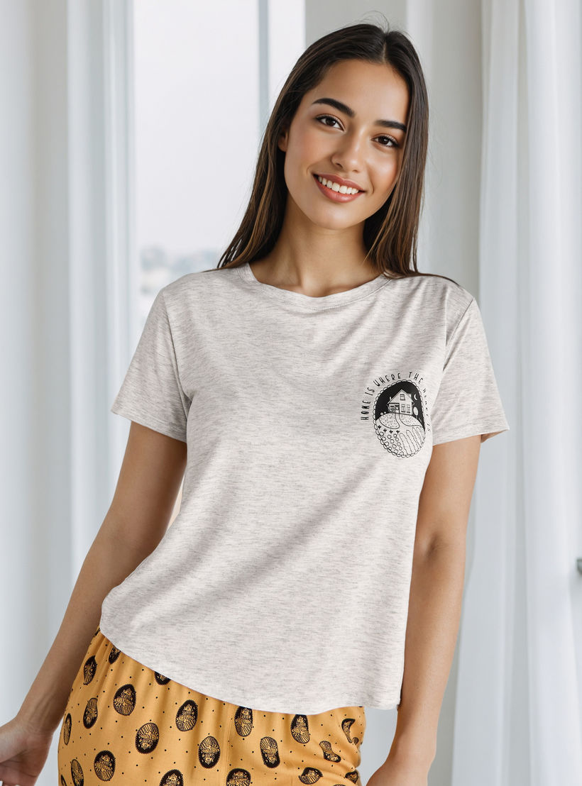 طقم بيجاما بطبعات زهور-women-clothing-nightwear-pyjamas-longsets-image-5