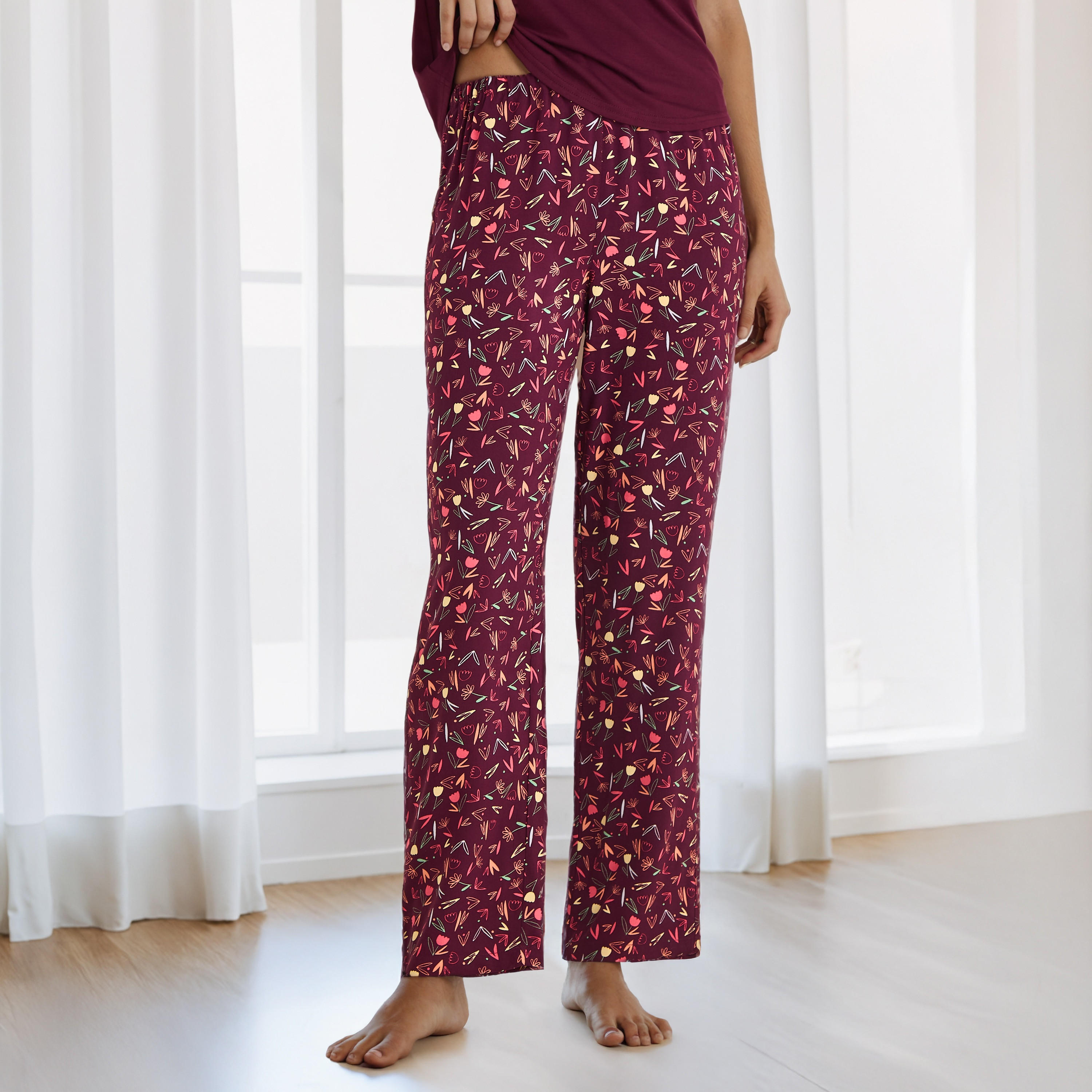 Floral Print Viscose Pyjama Set-women-clothing-nightwear-pyjamas-longsets-image-4