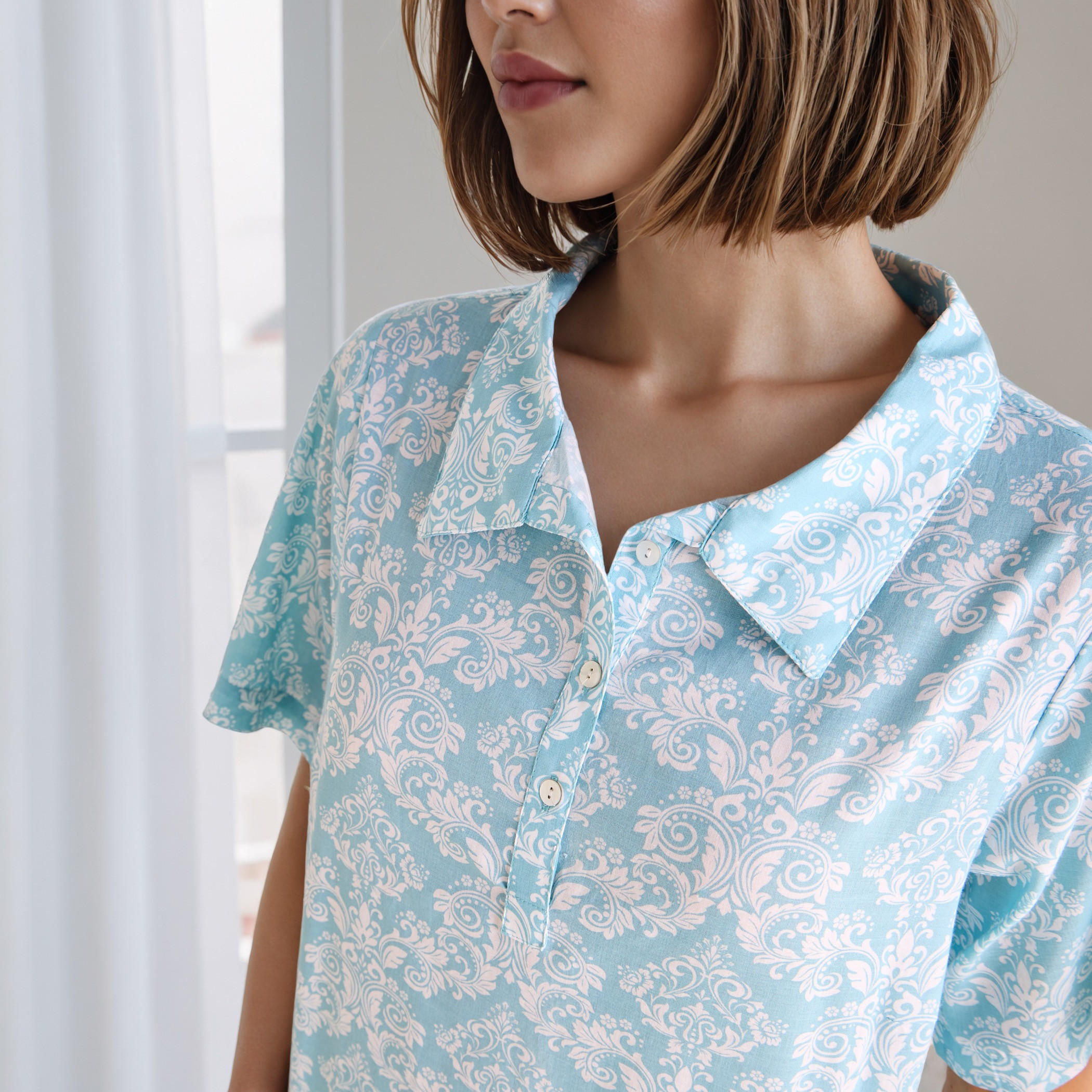طقم بيجاما قطن بطبعات-women-clothing-nightwear-pyjamas-longsets-image-2