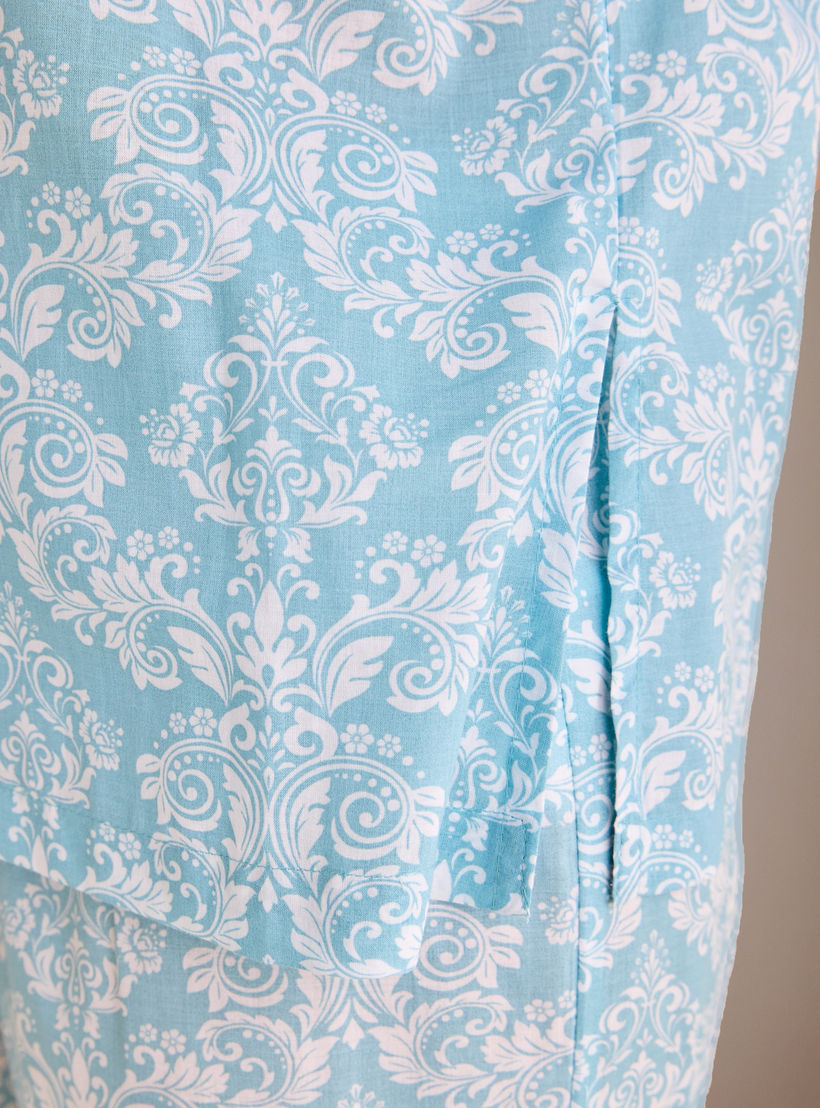 طقم بيجاما قطن بطبعات-women-clothing-nightwear-pyjamas-longsets-image-1