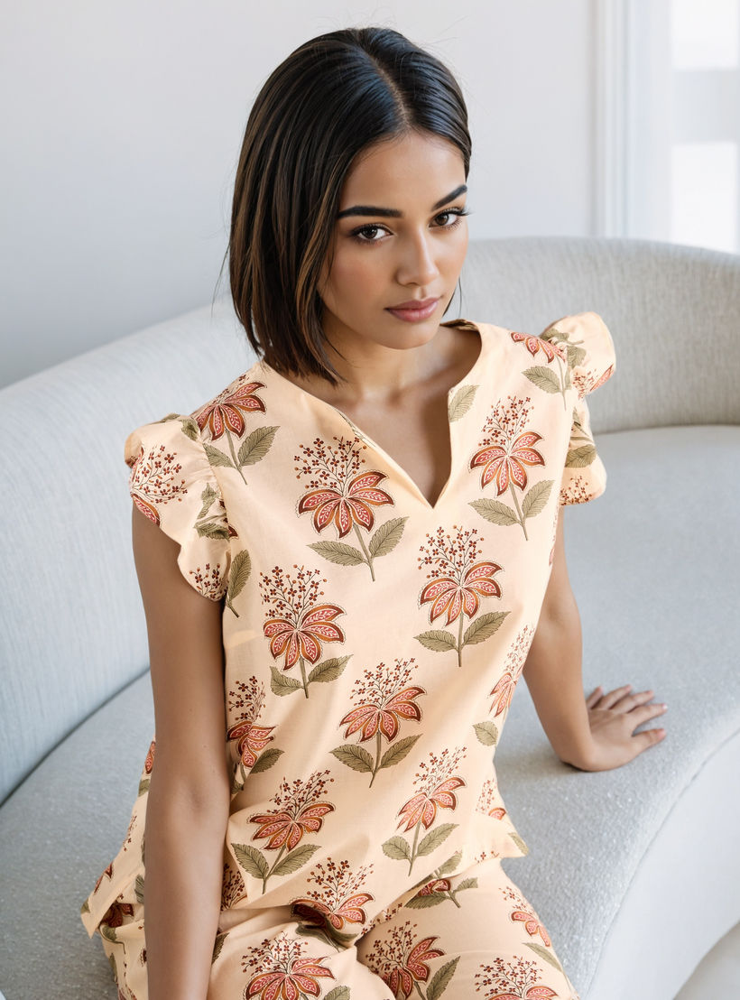 طقم بيجاما قطن بطبعات-women-clothing-nightwear-pyjamas-longsets-image-2