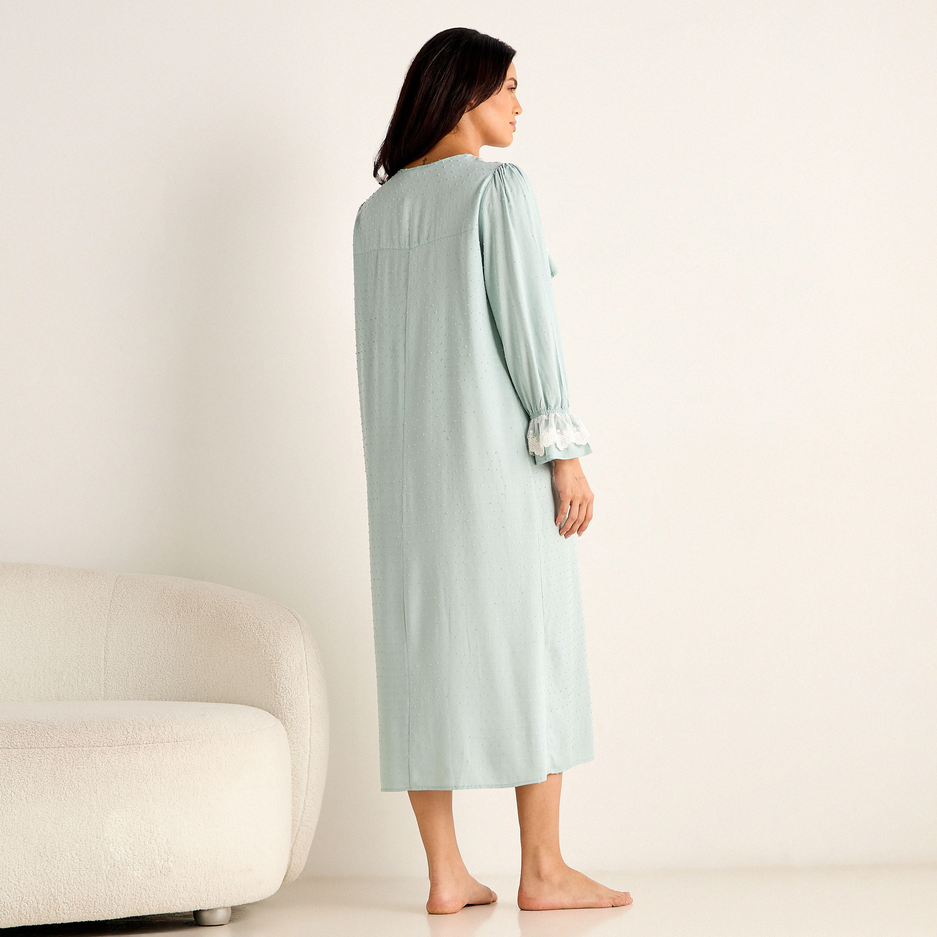فستان نوم للحوامل بحواف دانتيل-women-clothing-maternity-nightwear-image-3