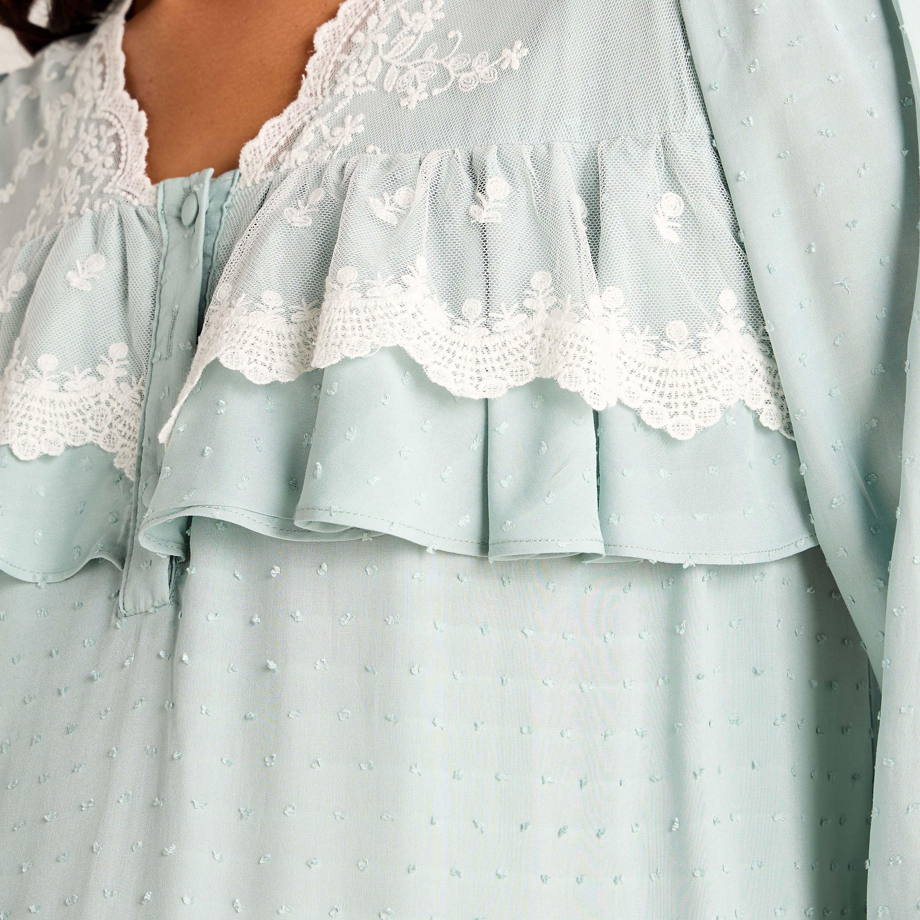 فستان نوم للحوامل بحواف دانتيل-women-clothing-maternity-nightwear-image-1