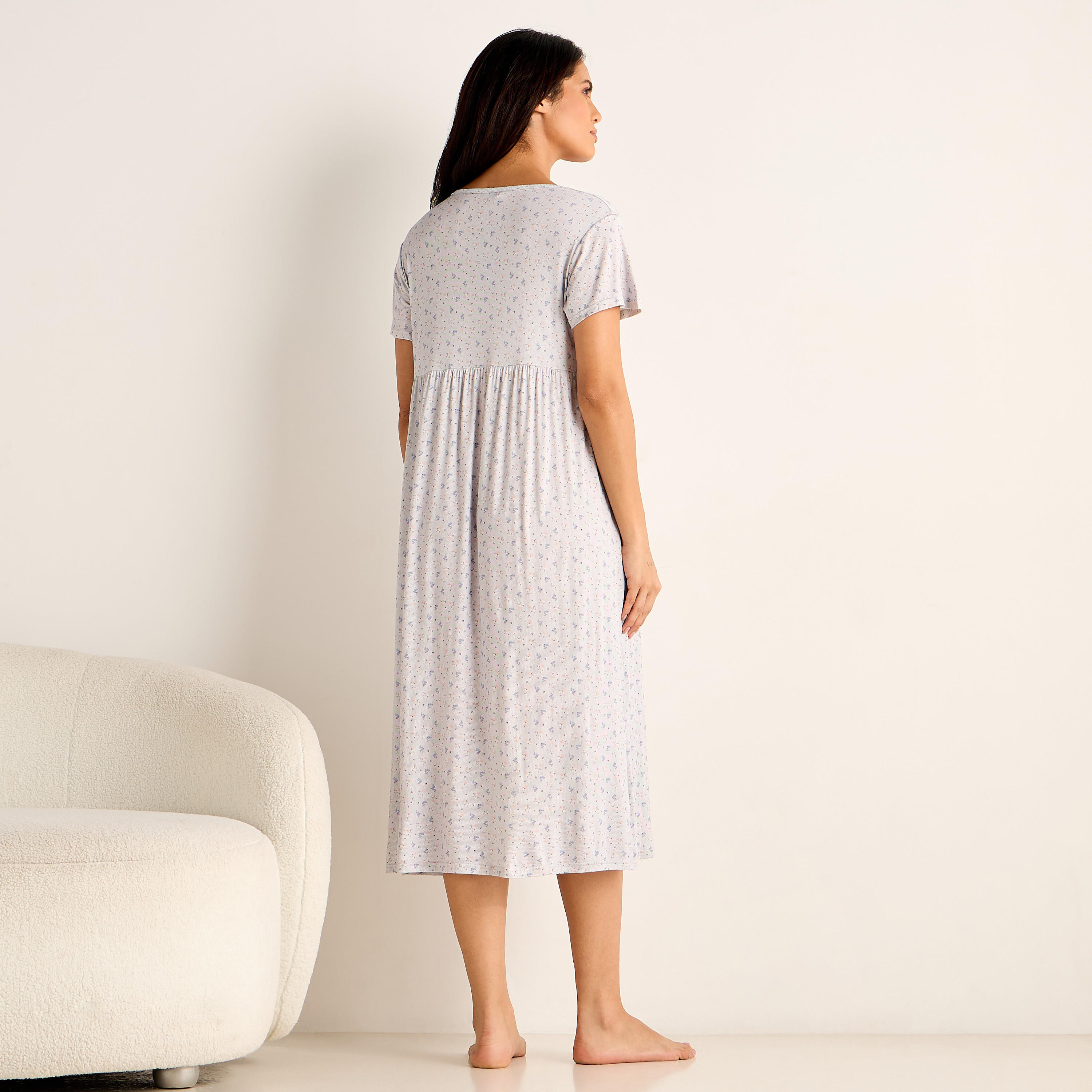 فستان نوم للحوامل بطبعات زهرية-women-clothing-maternity-nightwear-image-3