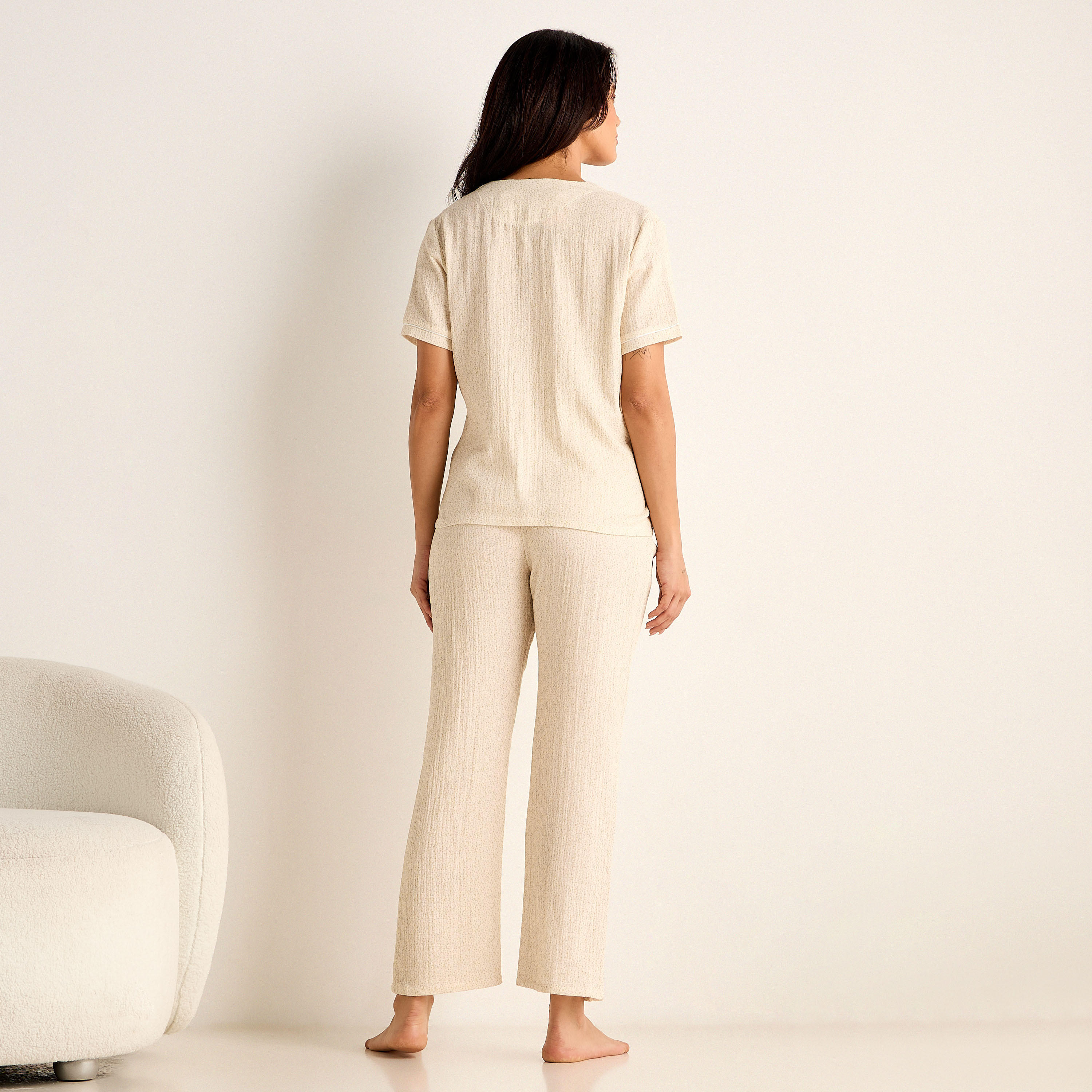 طقم بيجاما قطن للحوامل بطبعات-women-clothing-maternity-nightwear-image-4