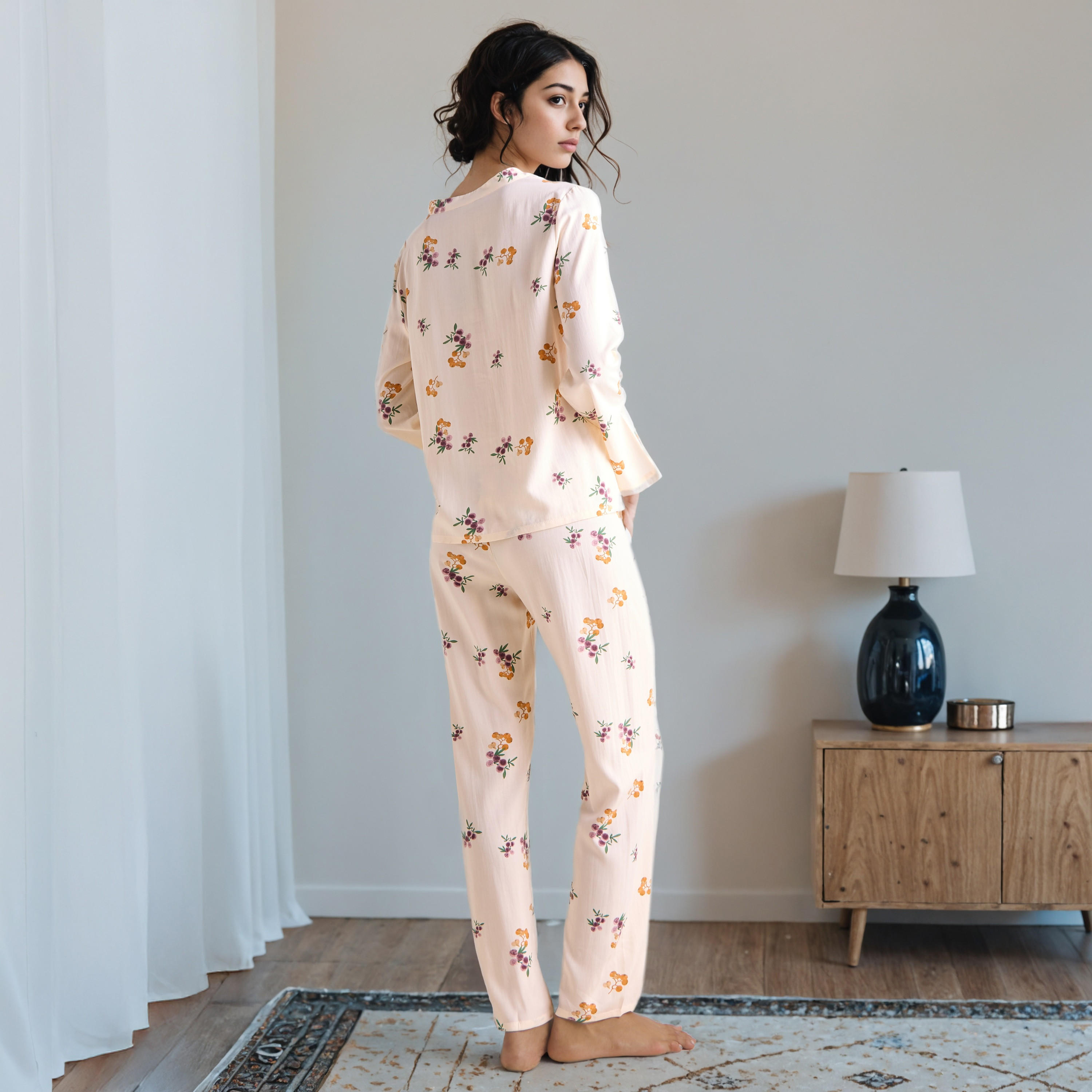 طقم بيجاما أنيق بطبعات-women-clothing-nightwear-pyjamas-longsets-image-4