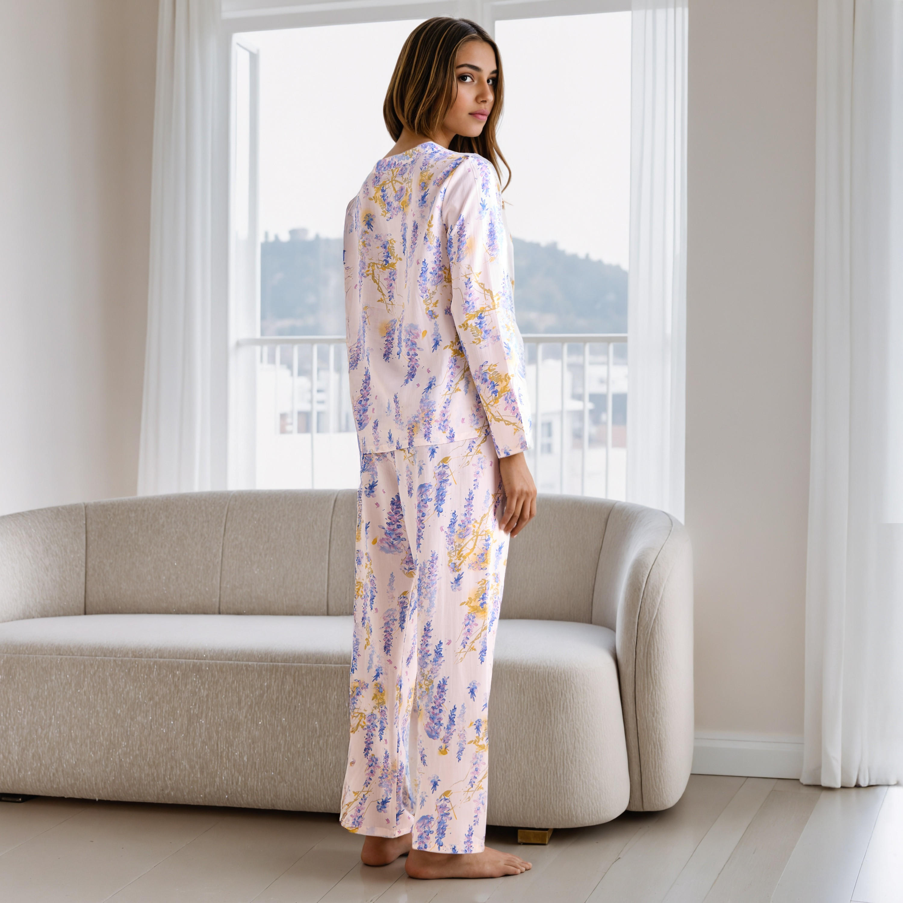 Floral Print Pyjama Set-women-clothing-nightwear-pyjamas-longsets-image-4