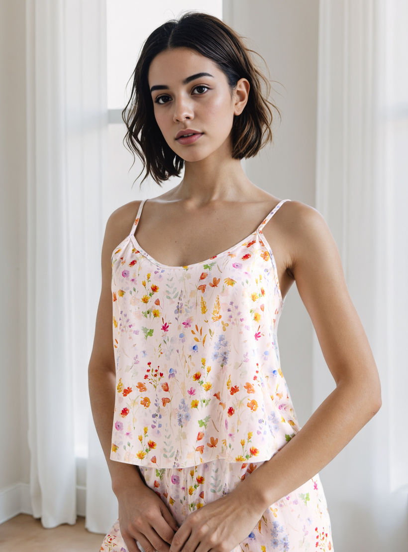 طقم بيجاما وروب بطبعات زهرية-women-clothing-nightwear-pyjamas-longsets-image-2