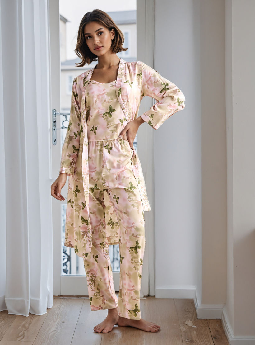 All-Over Print Robe and Pyjama Set-women-clothing-nightwear-pyjamas-longsets-image-1