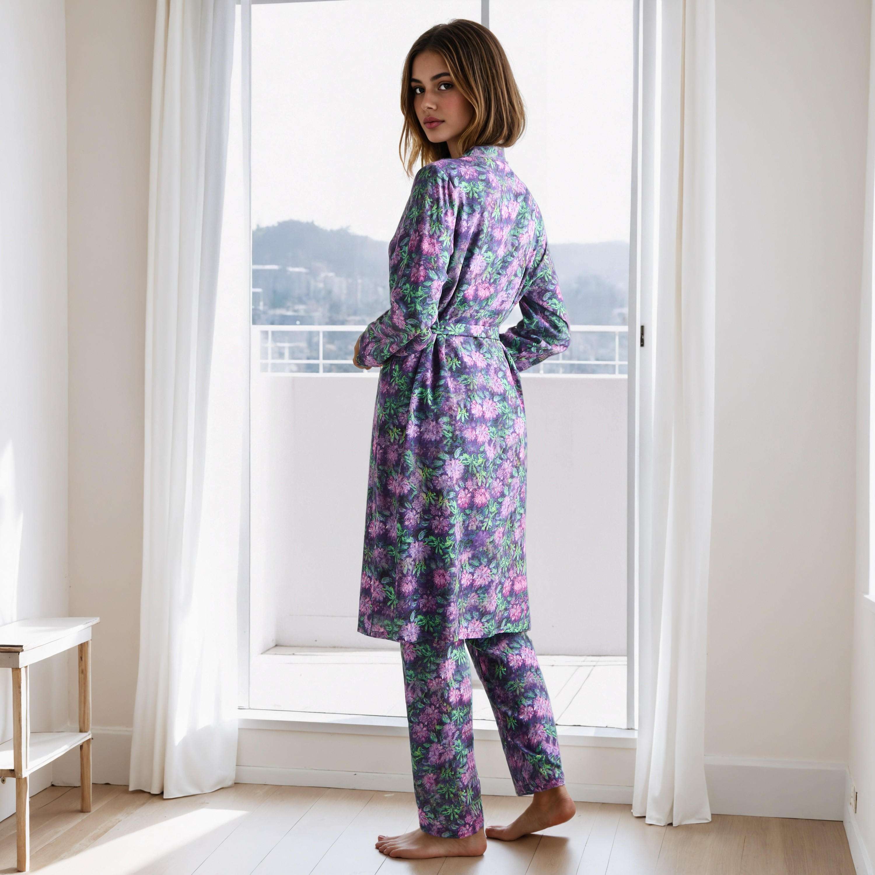 All-Over Floral Print Robe and Pyjama Set-women-clothing-nightwear-pyjamas-longsets-image-3