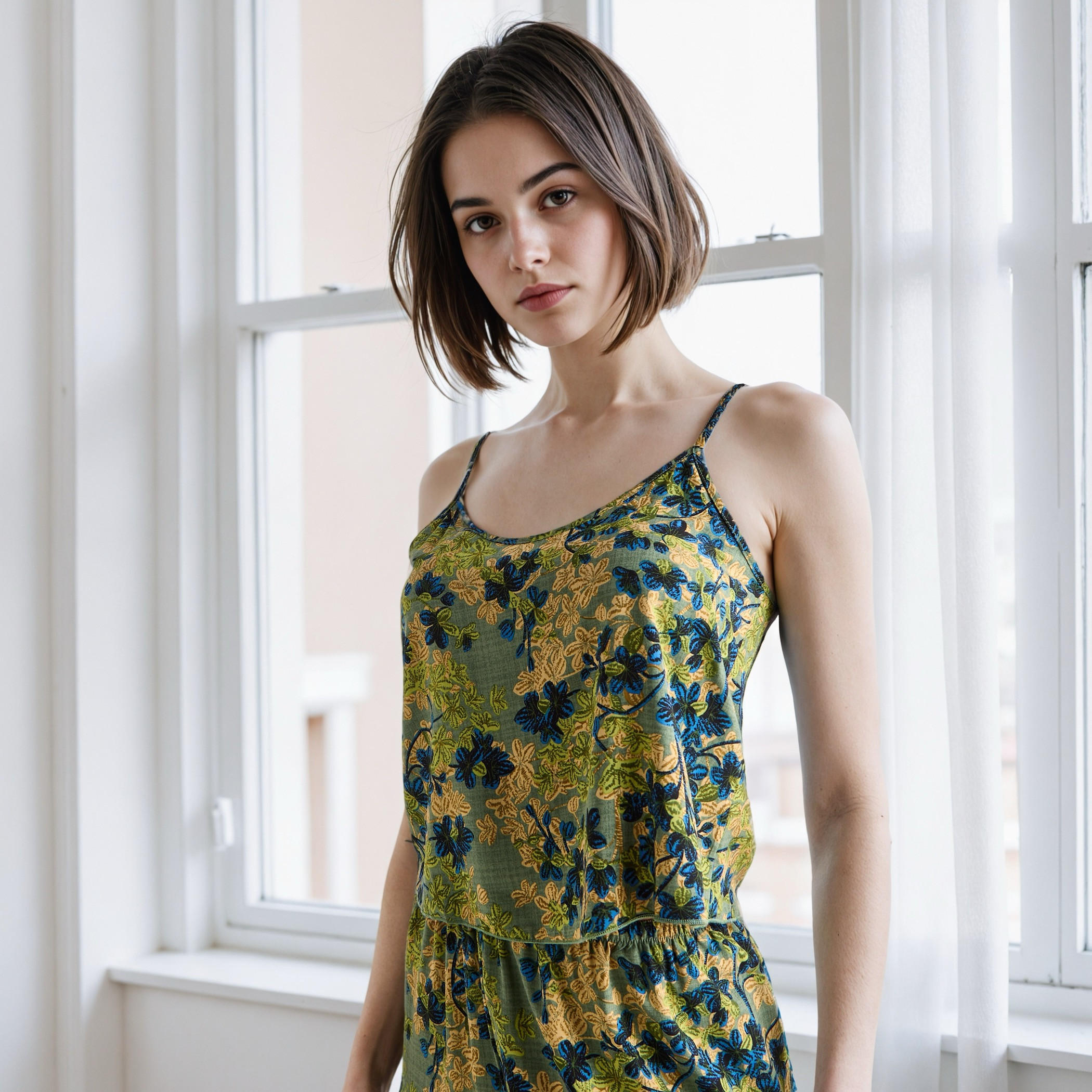 طقم بيجاما وروب بطبعات زهرية-women-clothing-nightwear-pyjamas-longsets-image-5