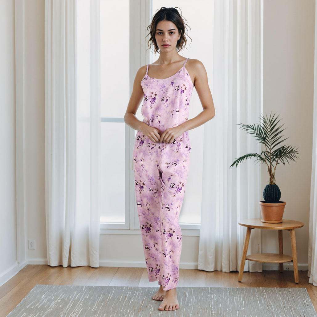 طقم بيجاما وروب بطبعات-women-clothing-nightwear-pyjamas-longsets-image-5