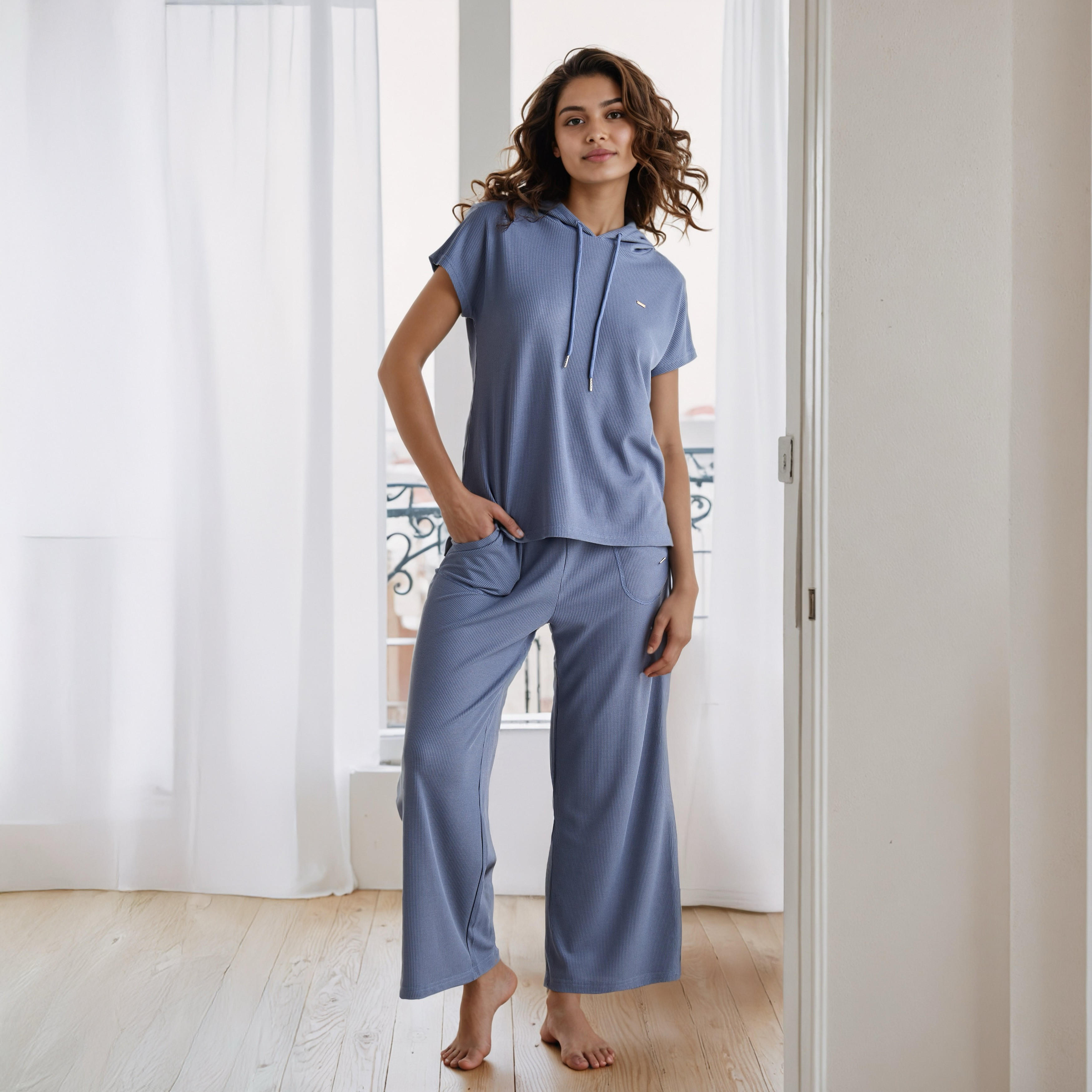 Textured Pyjama Set-women-clothing-nightwear-pyjamas-longsets-image-1