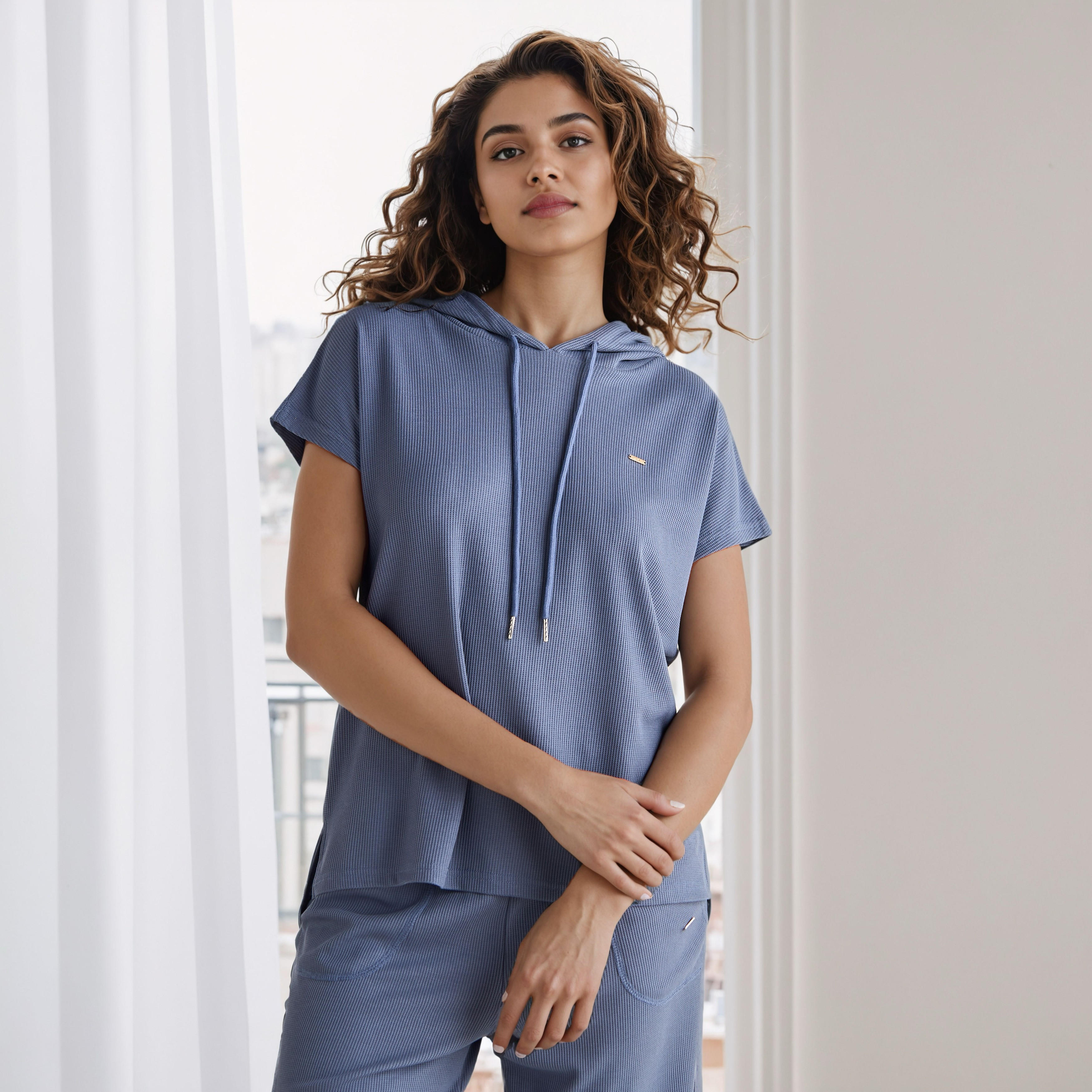 طقم بيجاما بارز الملمس-women-clothing-nightwear-pyjamas-longsets-image-5