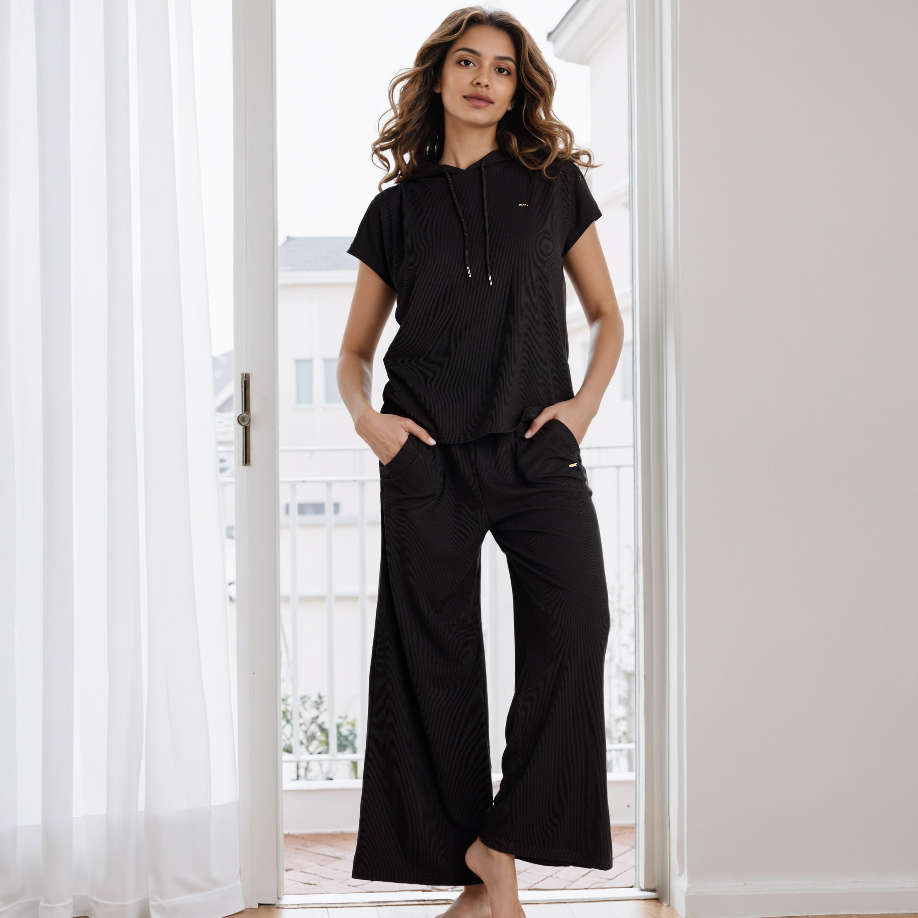 Textured Pyjama Set-women-clothing-nightwear-pyjamas-longsets-image-1